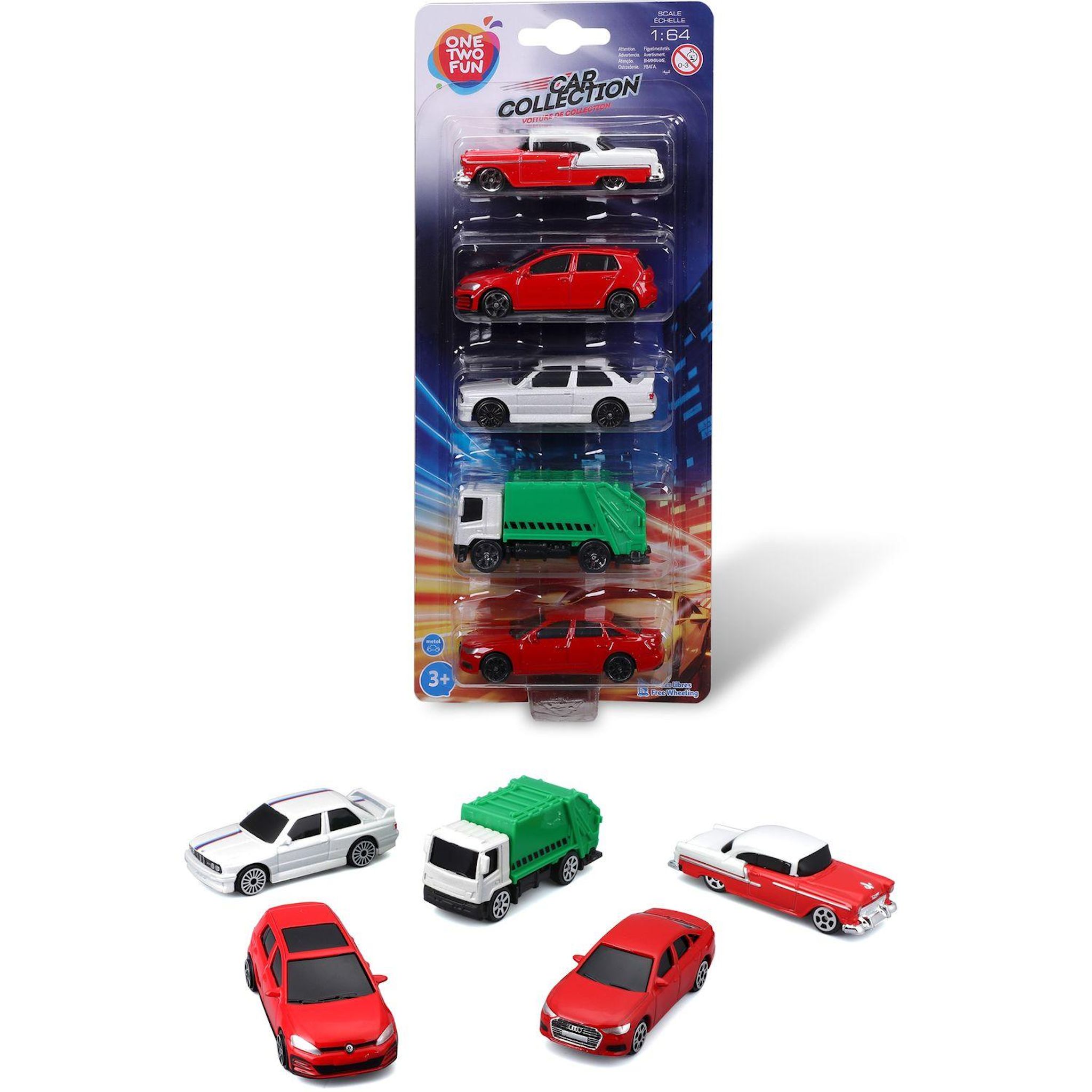 Voir la diapositive 5 : ONE TWO FUN Pack de 5 véhicules échelle 1/64ème