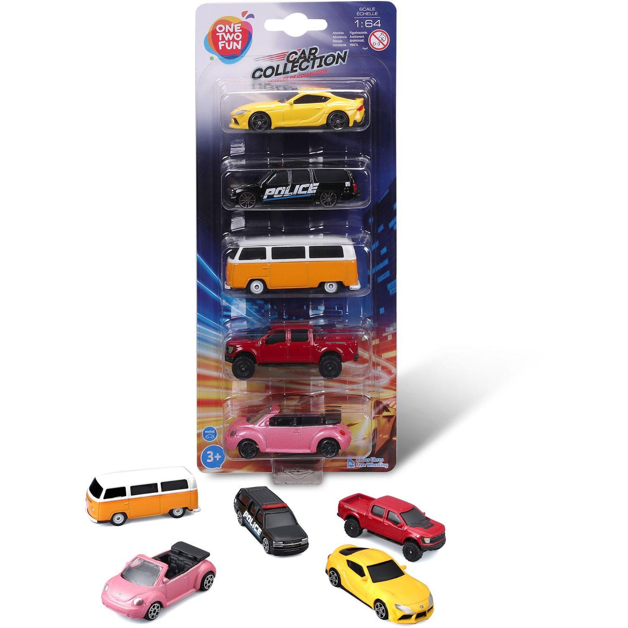 Voir la diapositive 6 : ONE TWO FUN Pack de 5 véhicules échelle 1/64ème
