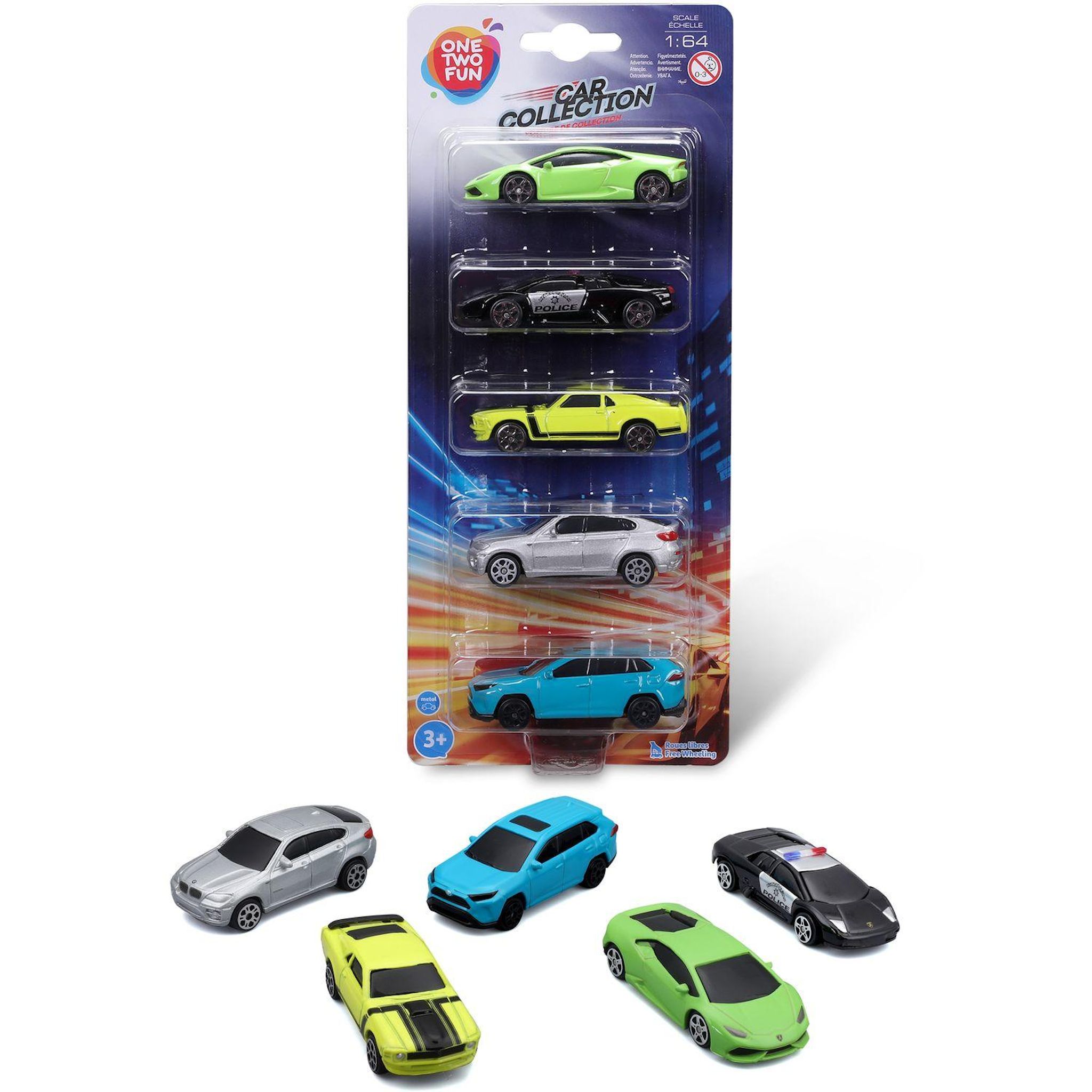 Voir la diapositive 7 : ONE TWO FUN Pack de 5 véhicules échelle 1/64ème