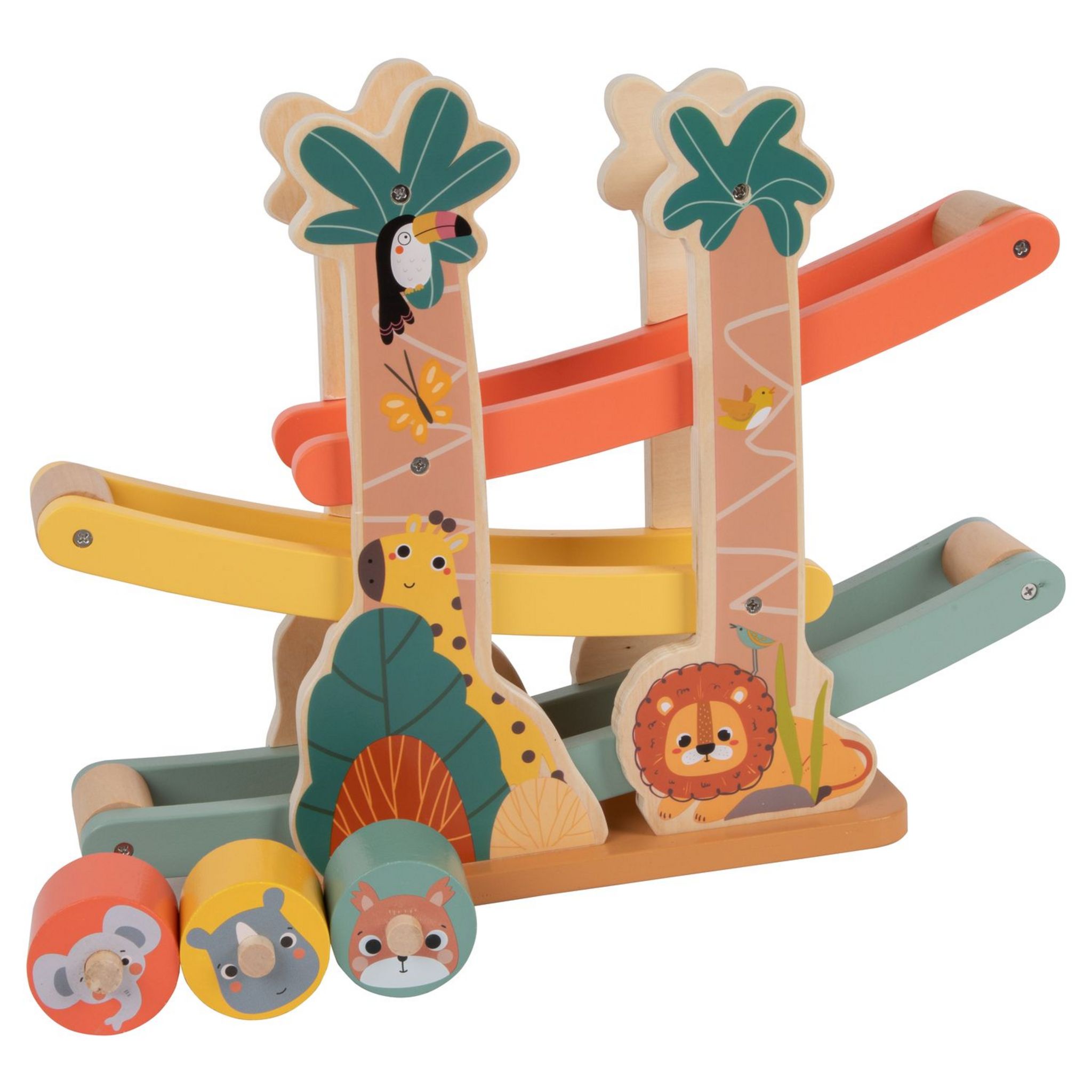 Voir la diapositive 3 : ONE TWO FUN Mon Arbre à Animaux en bois