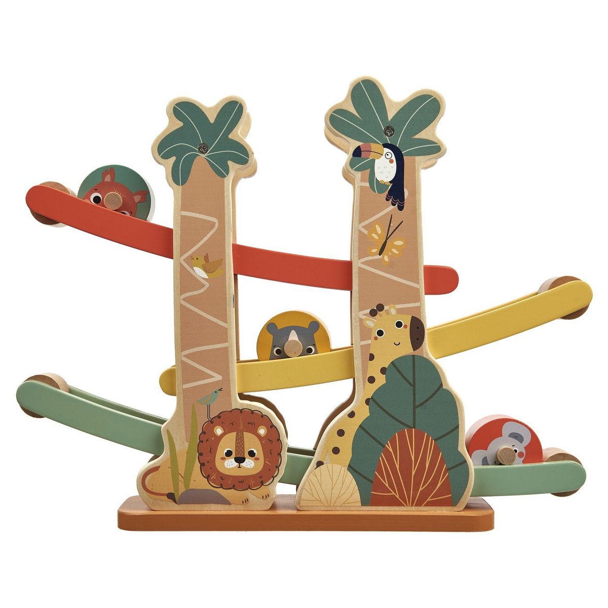 ONE TWO FUN Mon Arbre à Animaux en bois