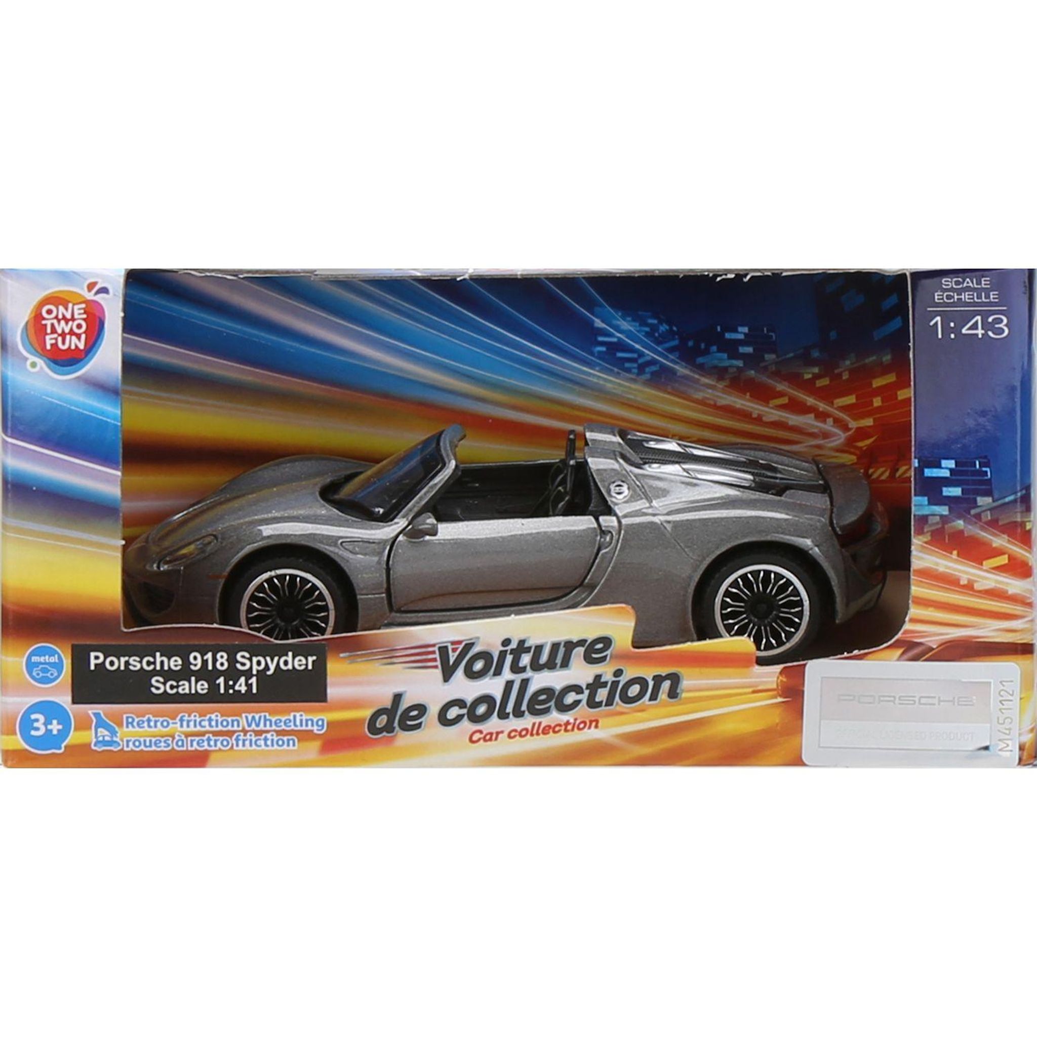 ONE TWO FUN Voiture de Collection Métal Pull Bak City échelle 1/43ème