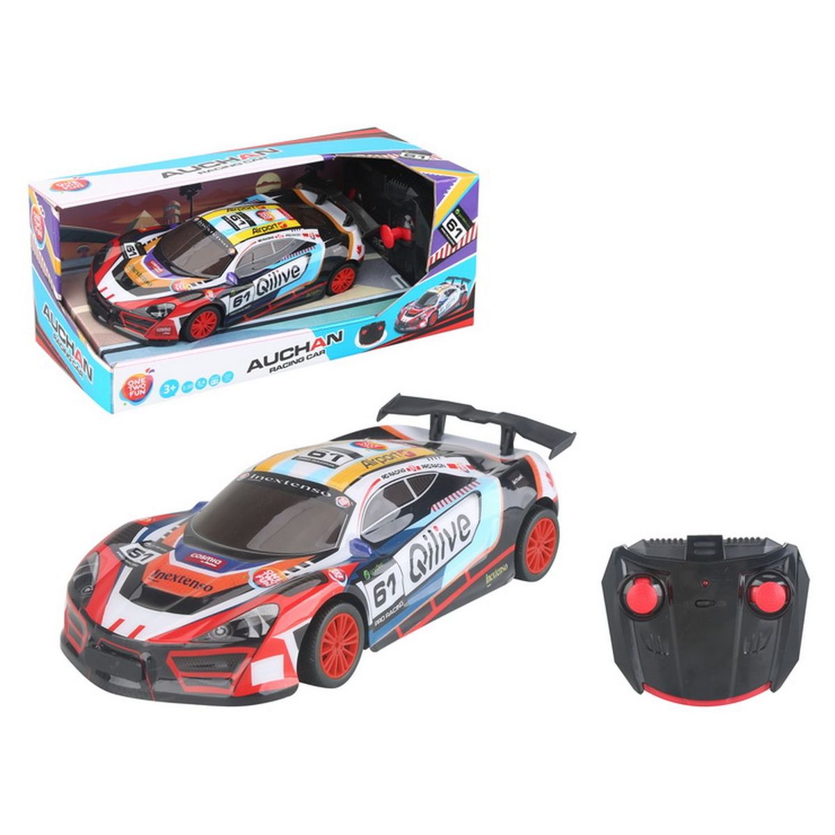 ONE TWO FUN Voiture de course Auchan 4G échelle 1/24ème