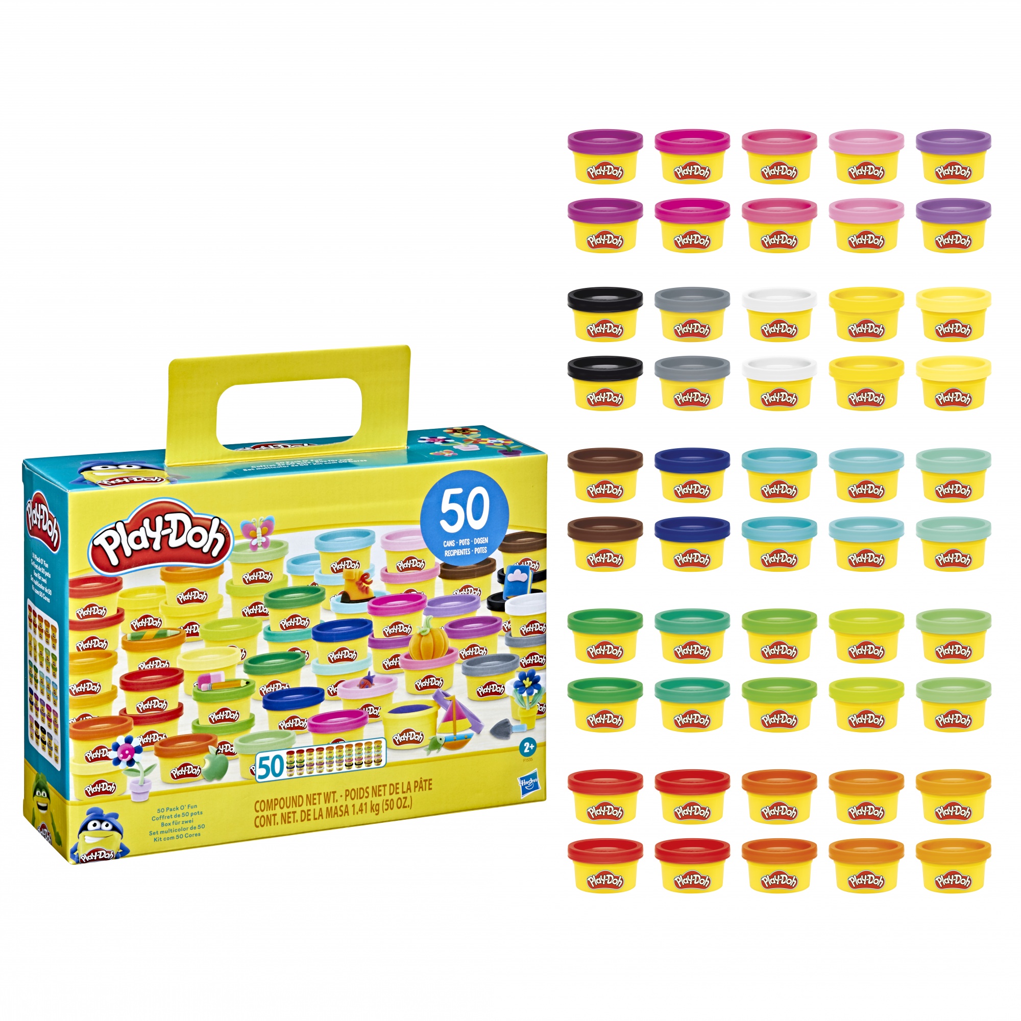 Voir la diapositive 3 : HASBRO Pack Pâte à modeler x 50 O Fun Play-Doh