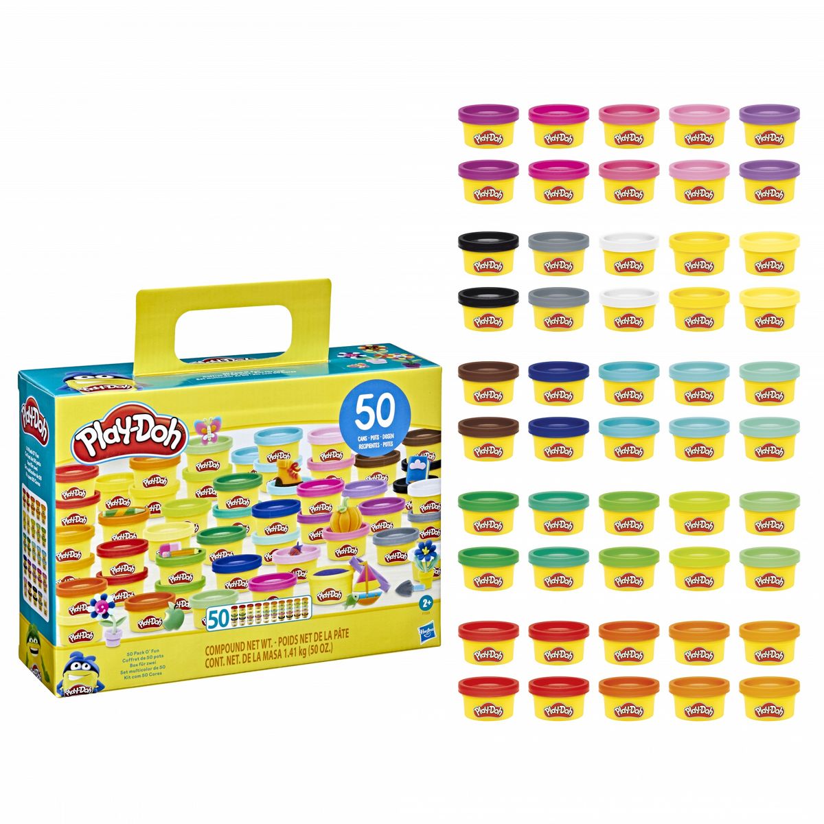 HASBRO Pack Pâte à modeler x 50 O Fun Play-Doh
