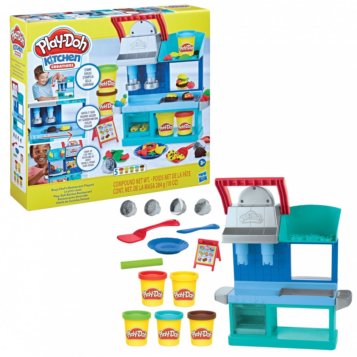 HASBRO Coffret Pâte à modeler Kitchen Chef Cuisinier Play-Doh