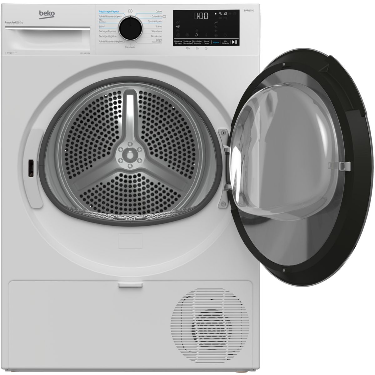 BEKO Sèche linge hublot B5T48243W, 8 kg, Pompe à chaleur, A+++