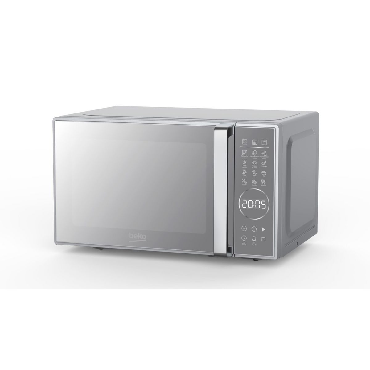 BEKO Micro-ondes grill MGC20130SB, 700 W - Capacité 20 L - Silver