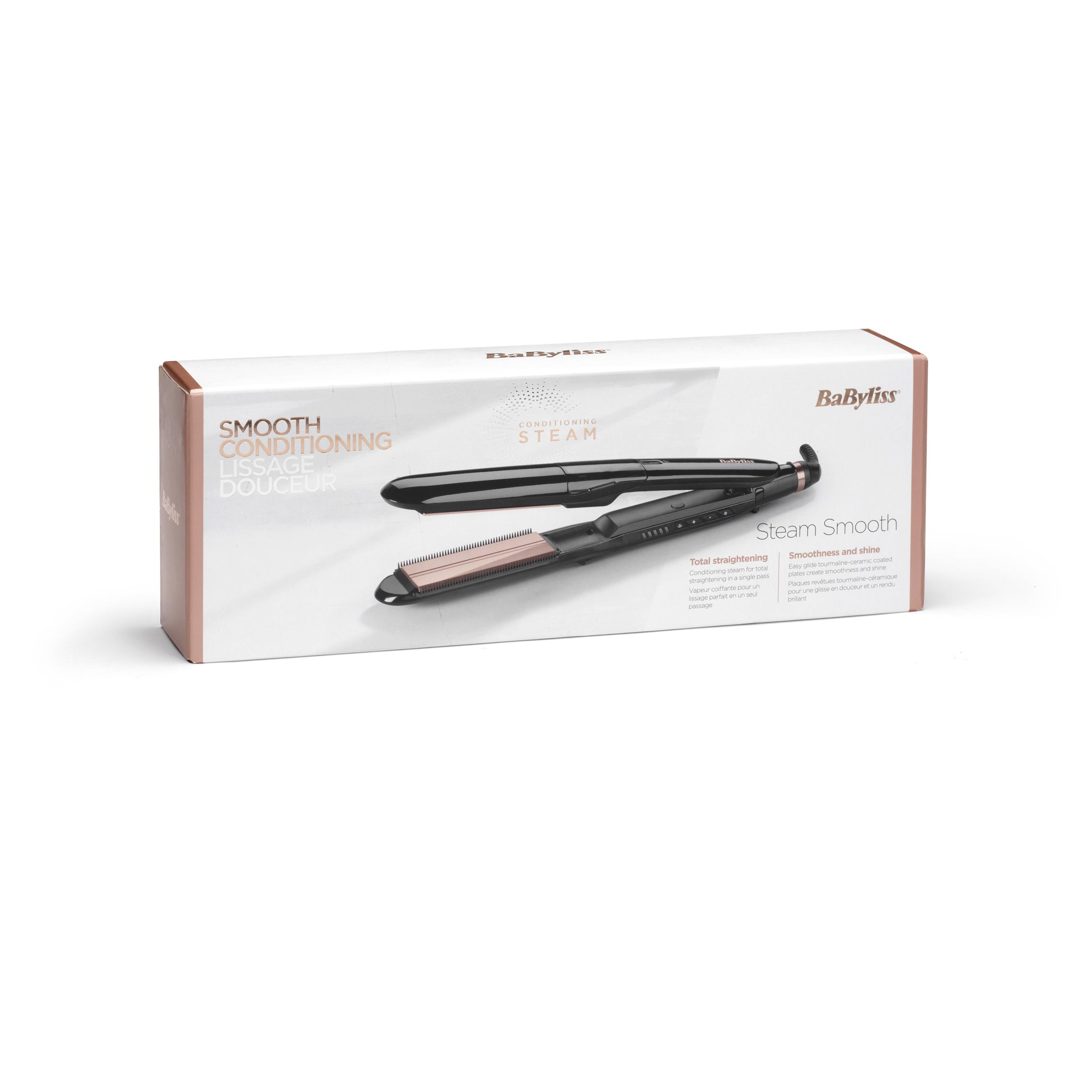 Voir la diapositive 4 : BABYLISS Lisseur vapeur ST493E - Noir