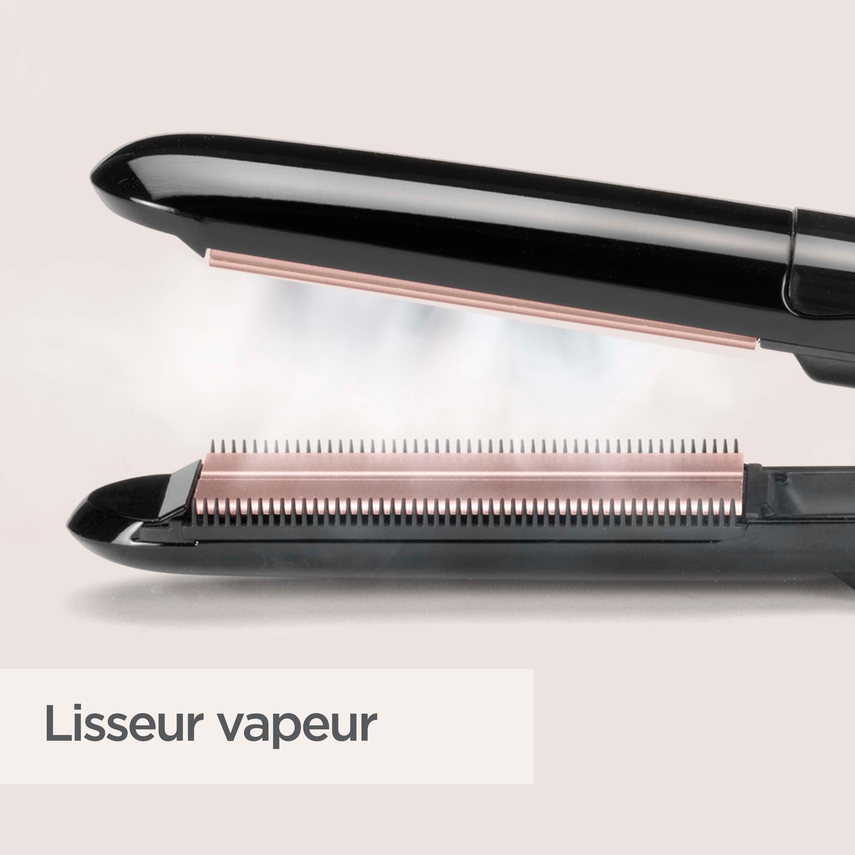 Voir la diapositive 6 : BABYLISS Lisseur vapeur ST493E - Noir