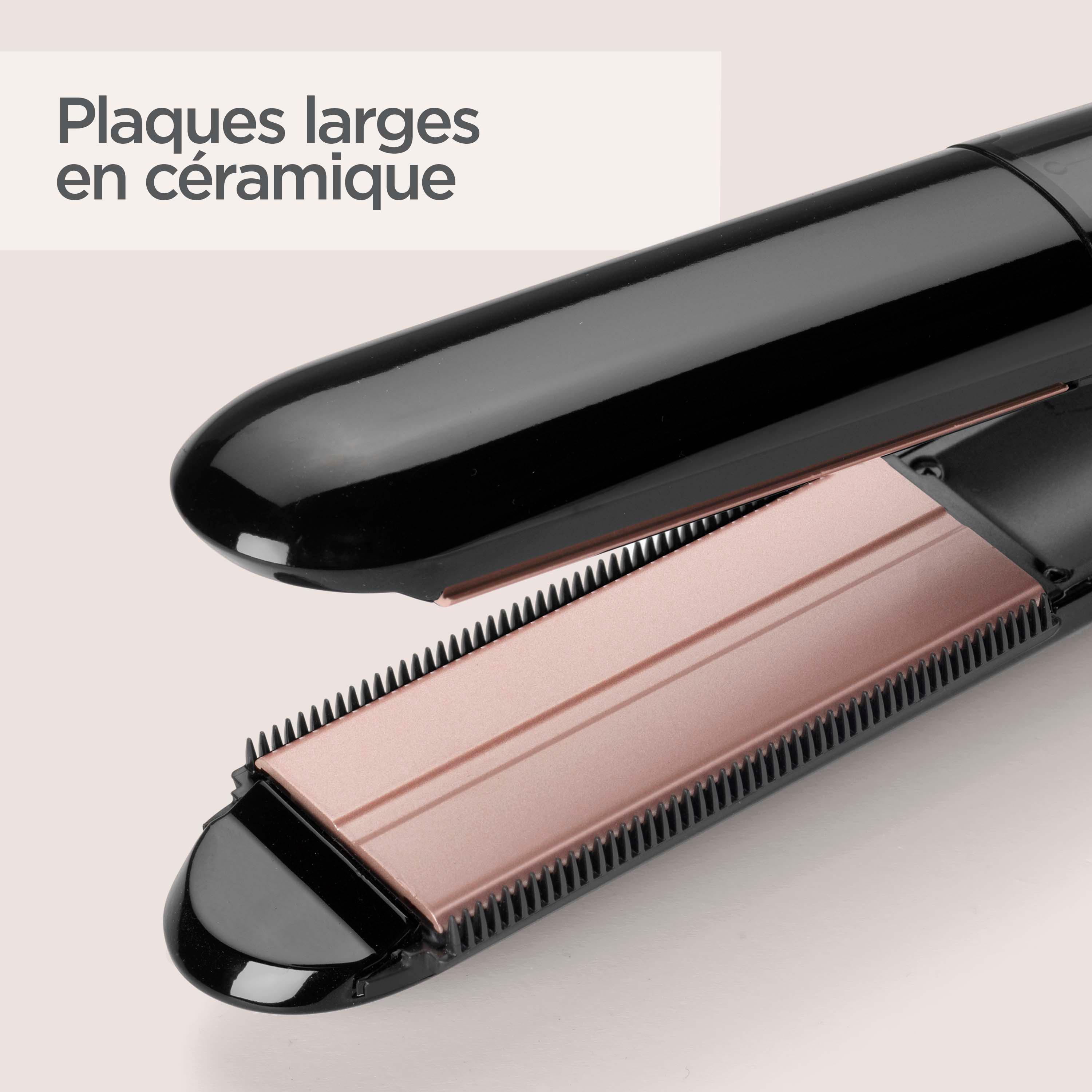 Voir la diapositive 8 : BABYLISS Lisseur vapeur ST493E - Noir