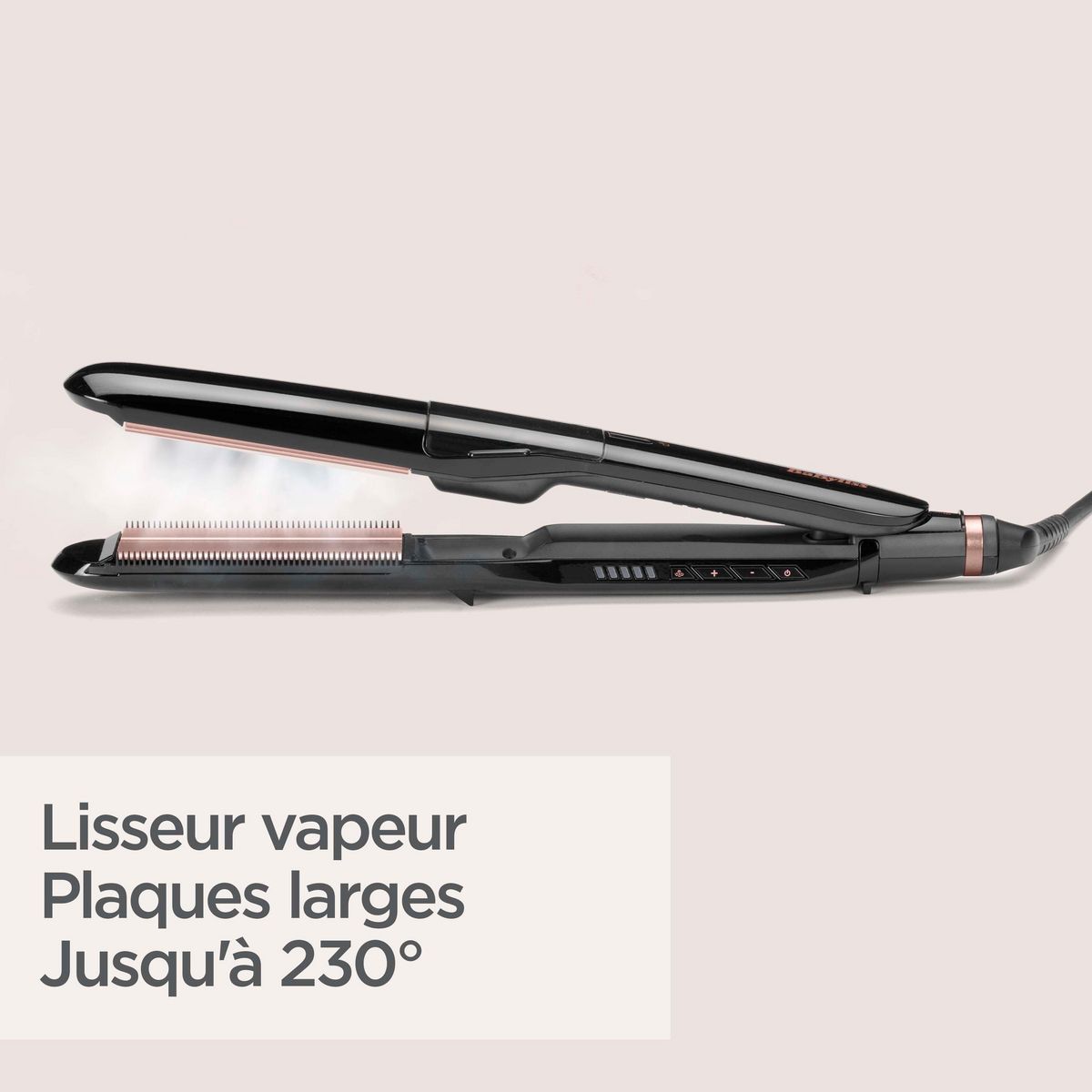 BABYLISS Lisseur vapeur ST493E - Noir