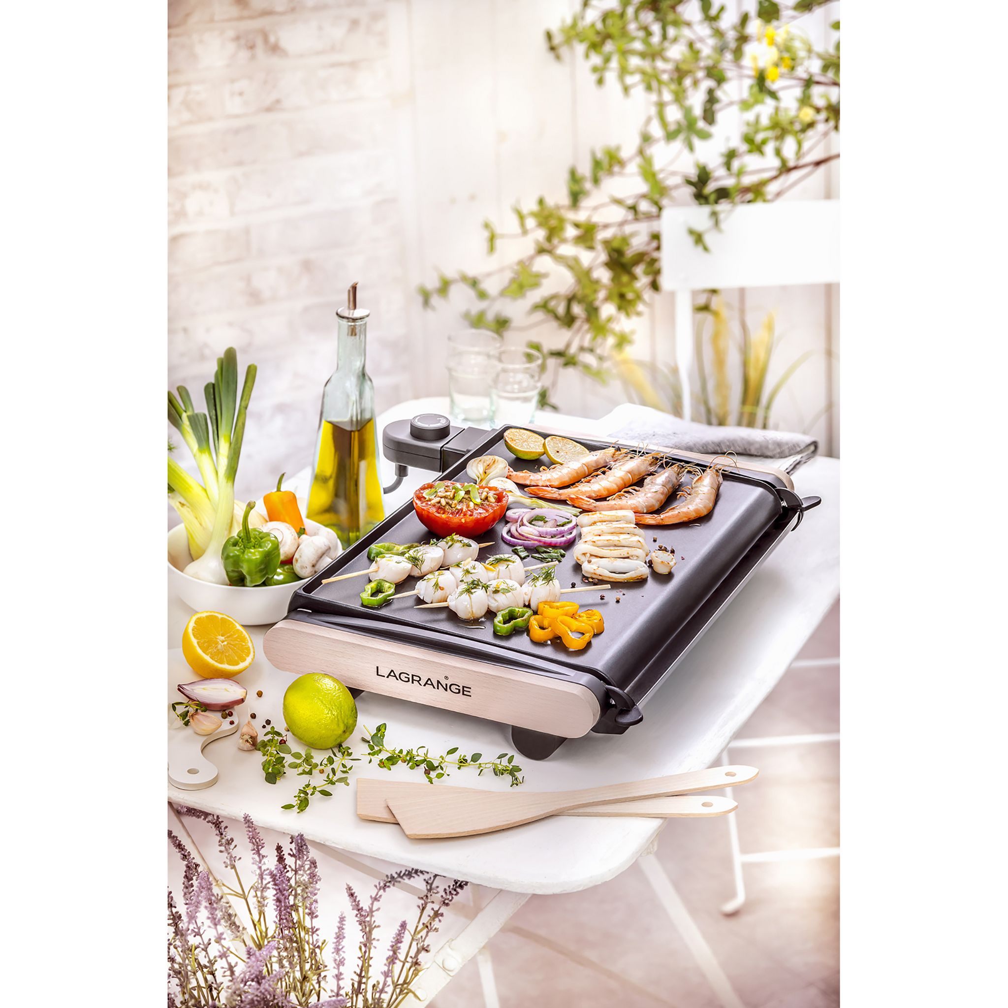 Voir la diapositive 5 : LAGRANGE Plancha électrique 229004 - Bois