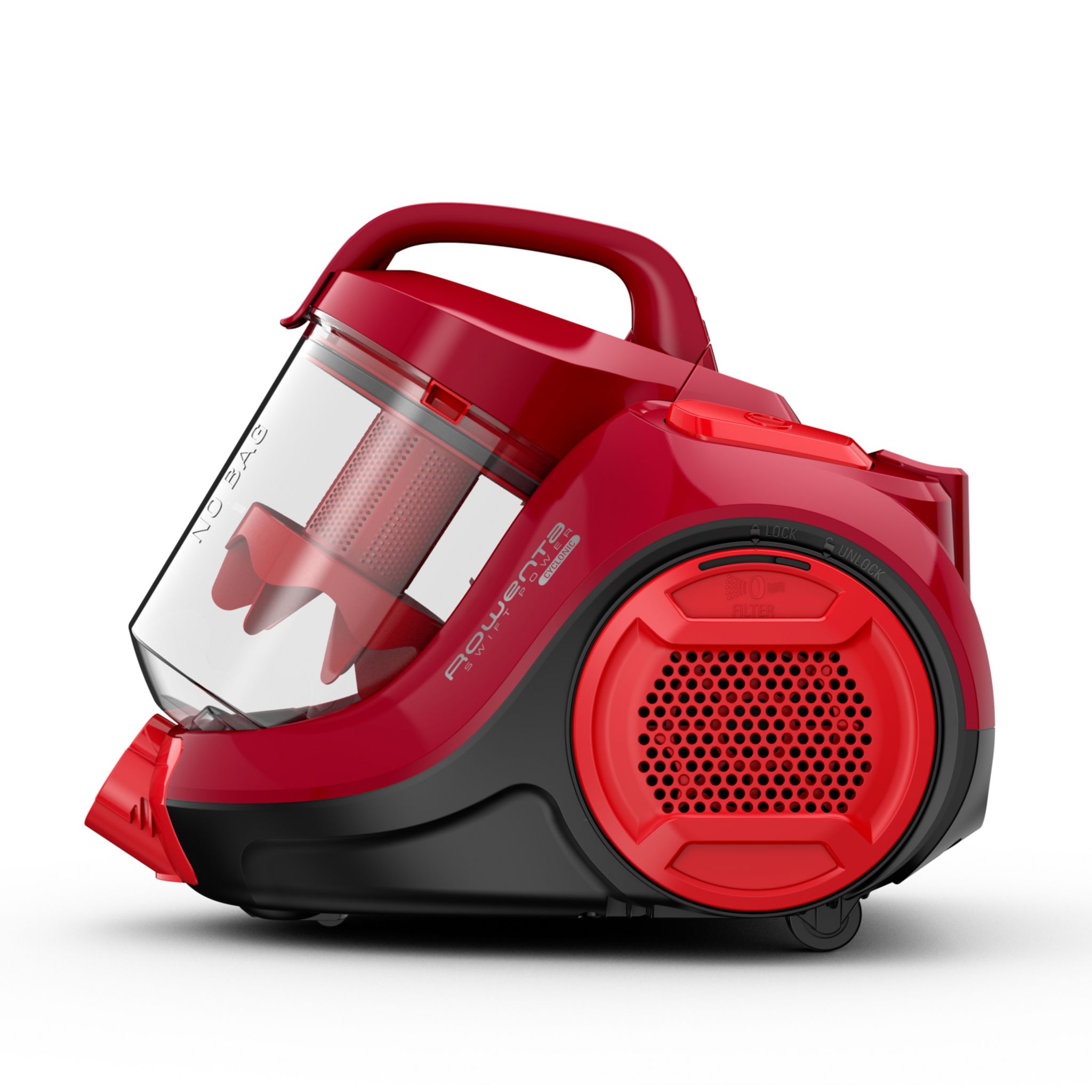 Voir la diapositive 4 : ROWENTA Aspirateur traîneau sans sac&nbsp;Swift Power Cyclonic &nbsp; RO2913EA - Rouge
