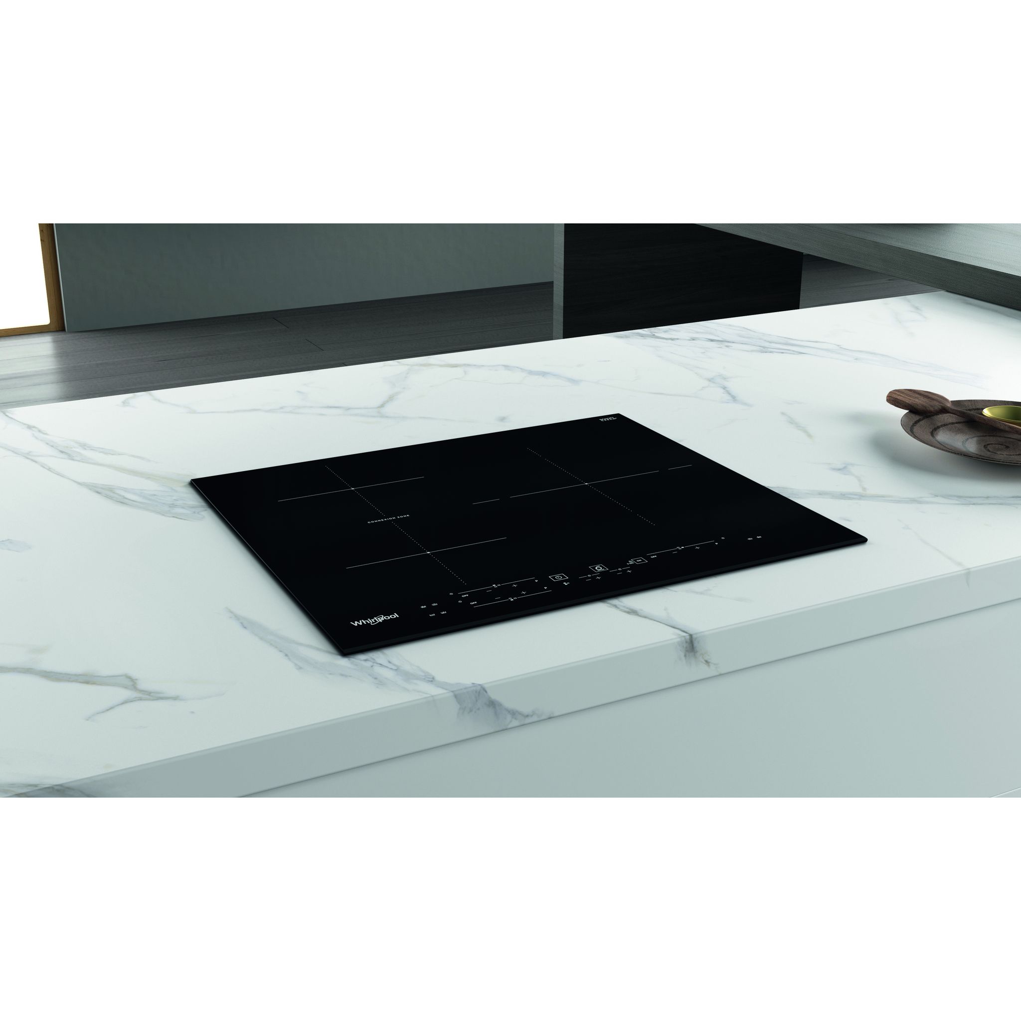 Voir la diapositive 5 : WHIRLPOOL Table de cuisson induction encastrable WBB3760BF, 56 cm, 3 foyers