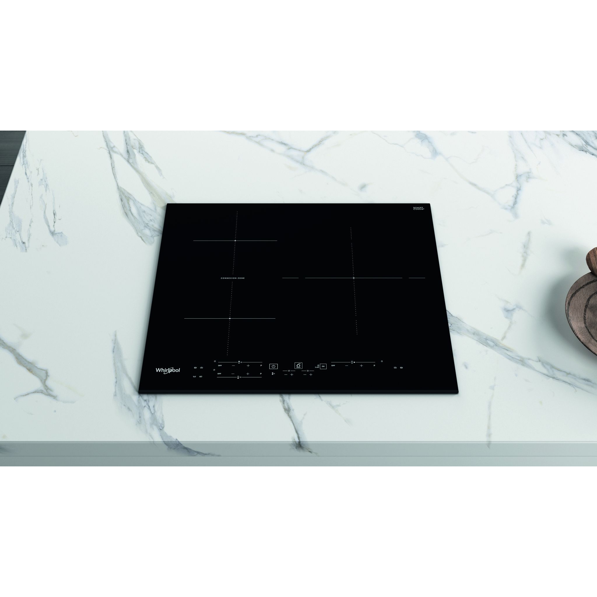 Voir la diapositive 6 : WHIRLPOOL Table de cuisson induction encastrable WBB3760BF, 56 cm, 3 foyers
