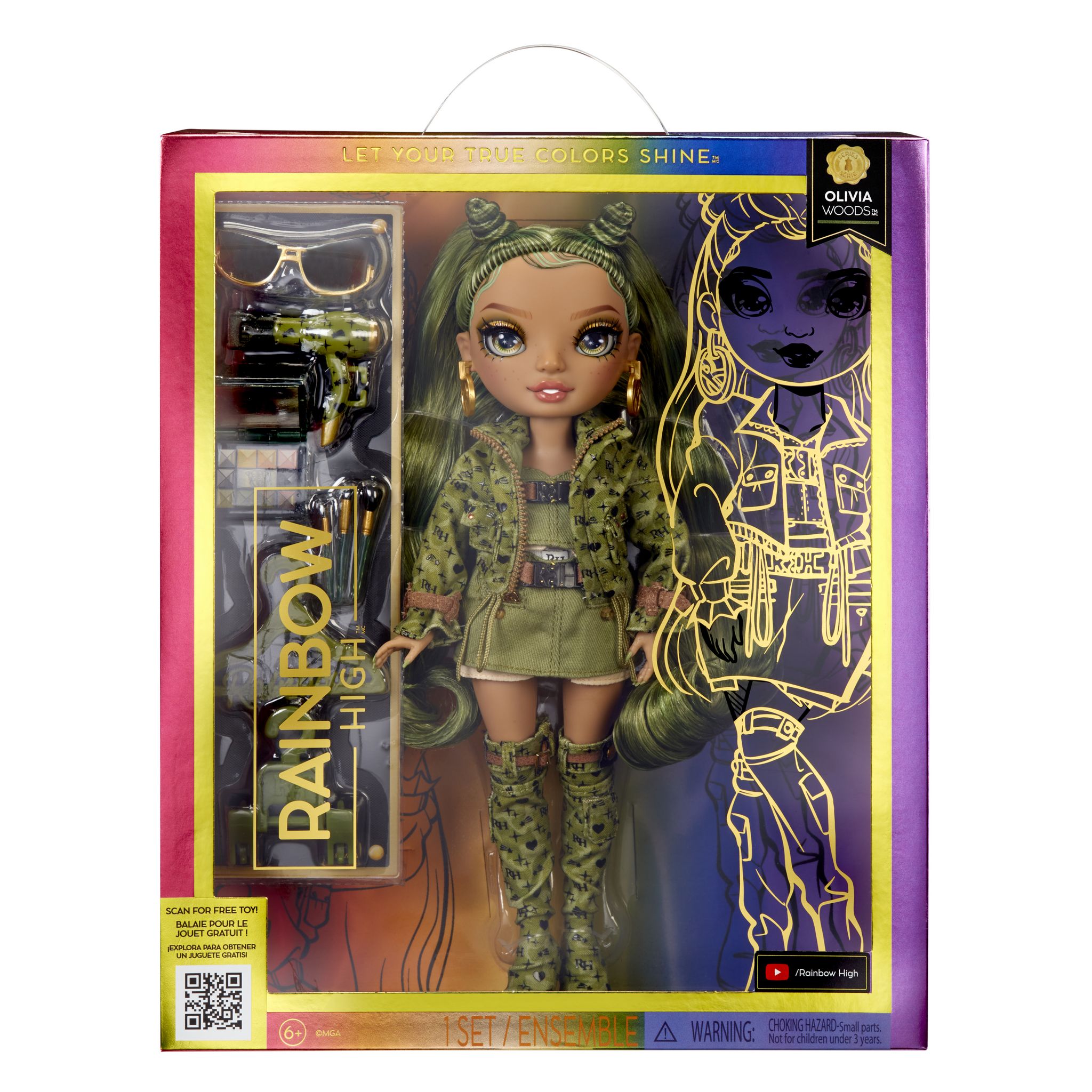 Voir la diapositive 1 : MGA Poupée Rainbow High Fashion - Olivia Vert