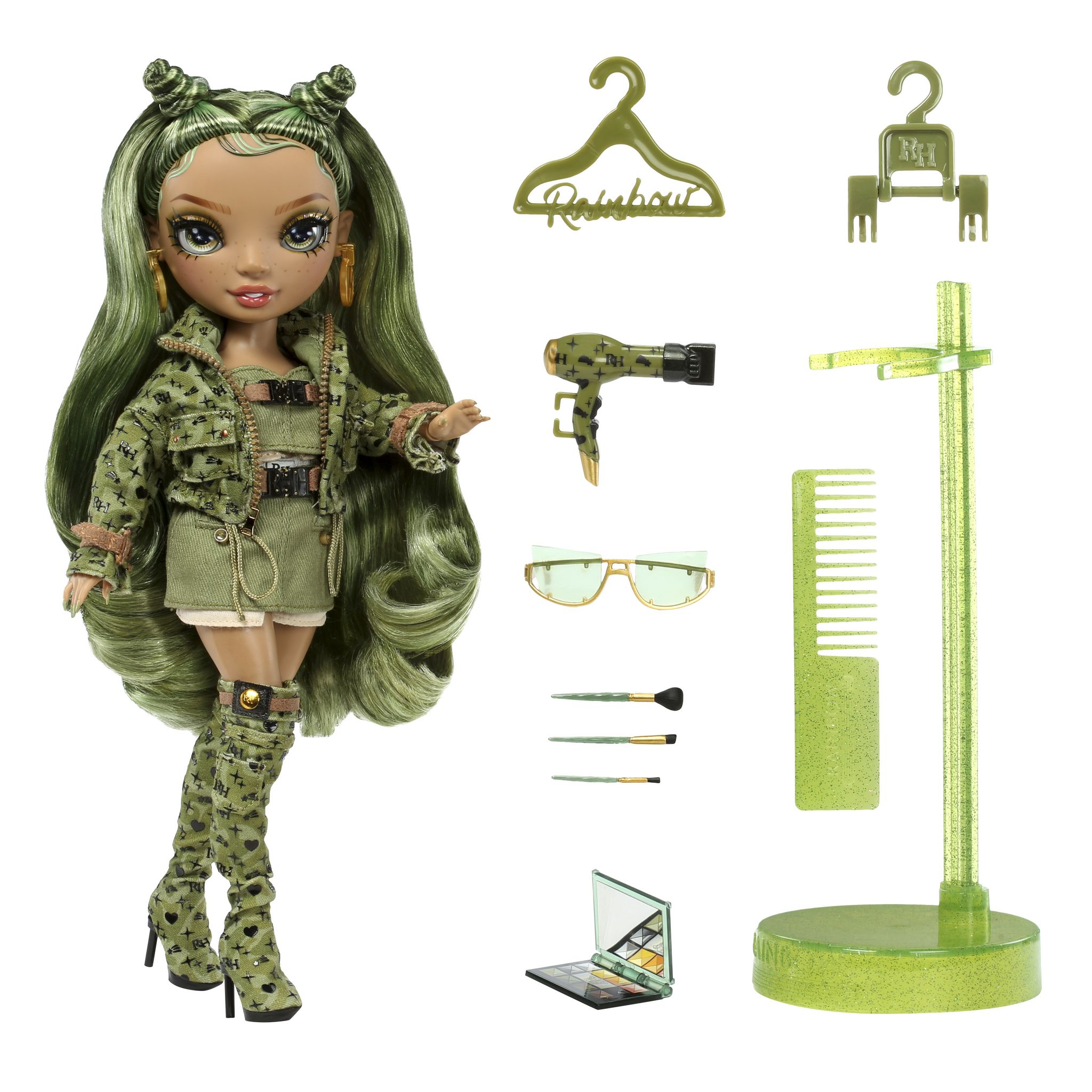 Voir la diapositive 3 : MGA Poupée Rainbow High Fashion - Olivia Vert