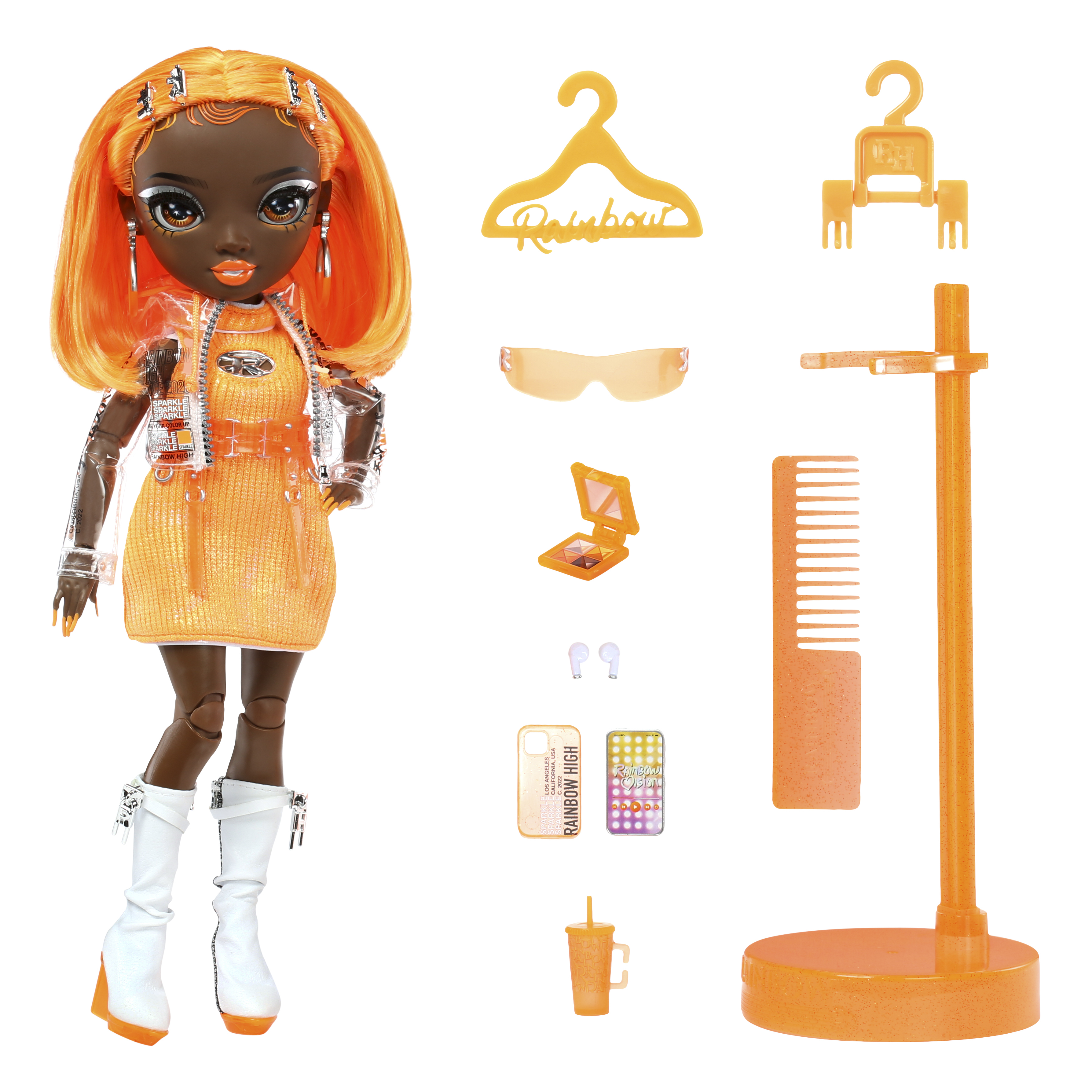 Voir la diapositive 3 : MGA Poupée Rainbow High Fashion - Michelle Orange