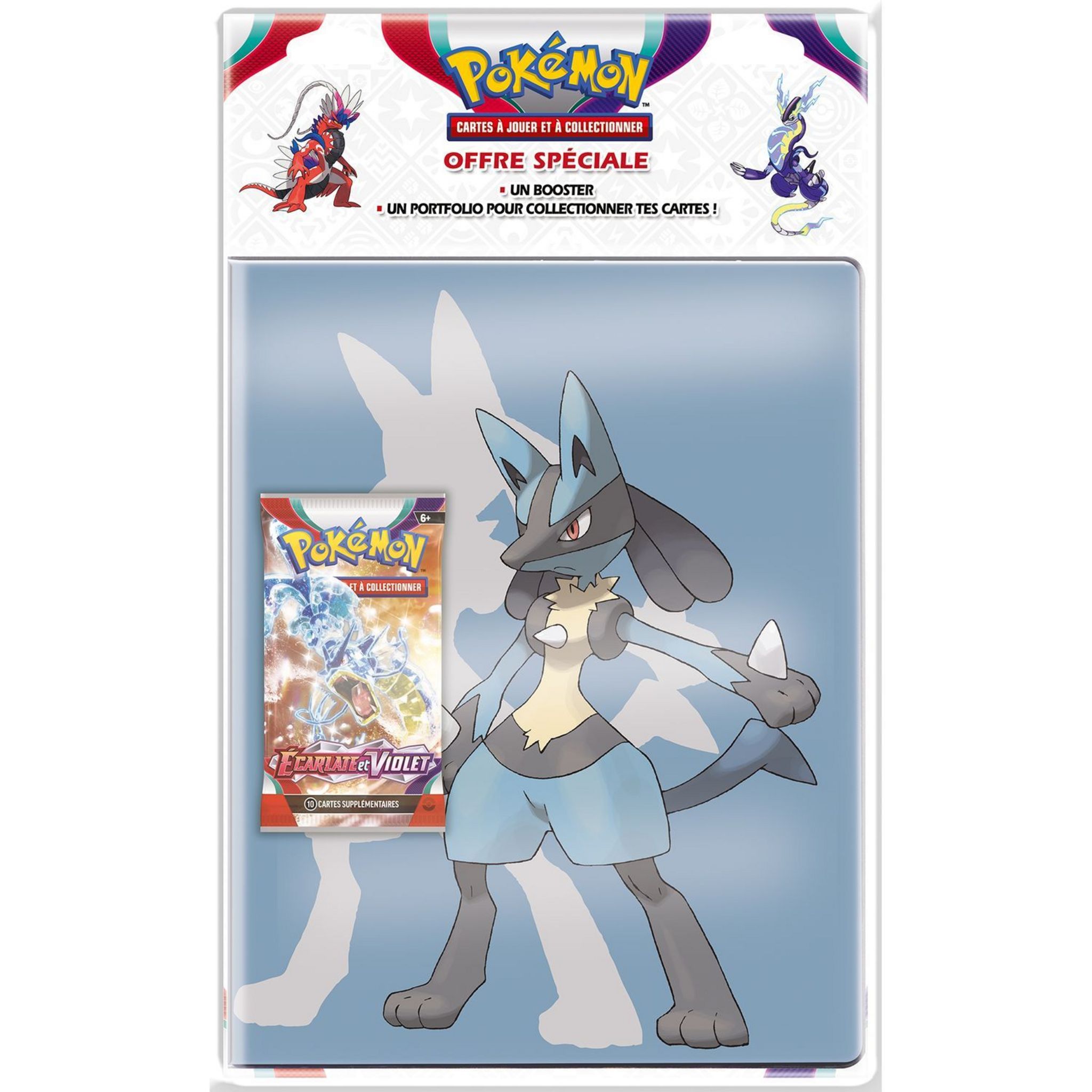 Voir la diapositive 2 : POKEMON Portefolio Pokémon + 1 booster Pokémon Ecarlate et Violet