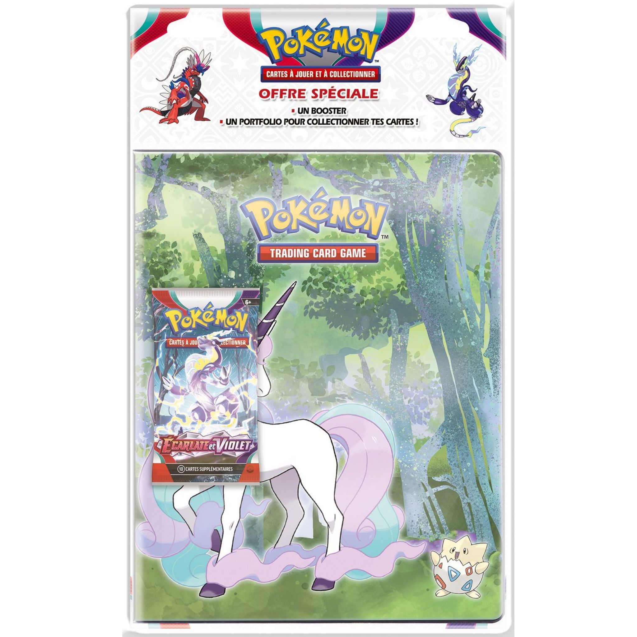 Voir la diapositive 3 : POKEMON Portefolio Pokémon + 1 booster Pokémon Ecarlate et Violet