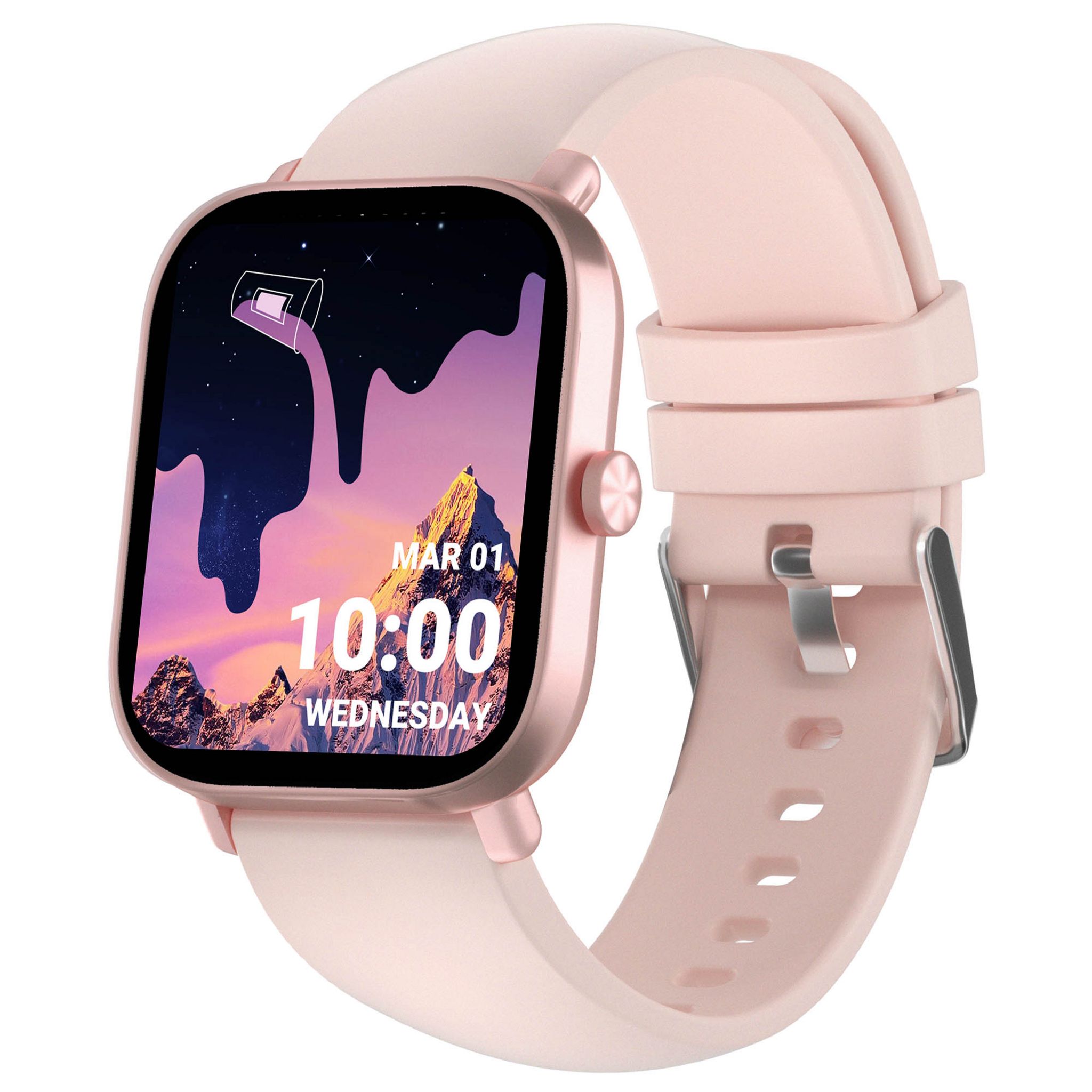 Voir la diapositive 2 : ABYX Montre connectée FIT OZONE 3 - Rose poudré