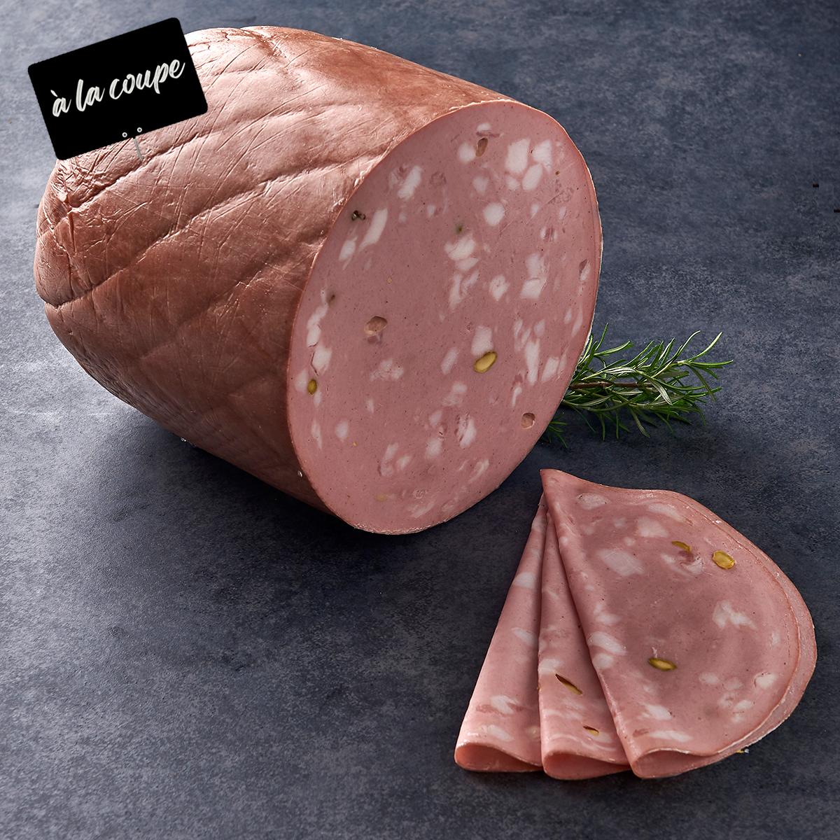 MON CHARCUTIER Mortadelle pistachée 8 tranches 140 g à 180 g