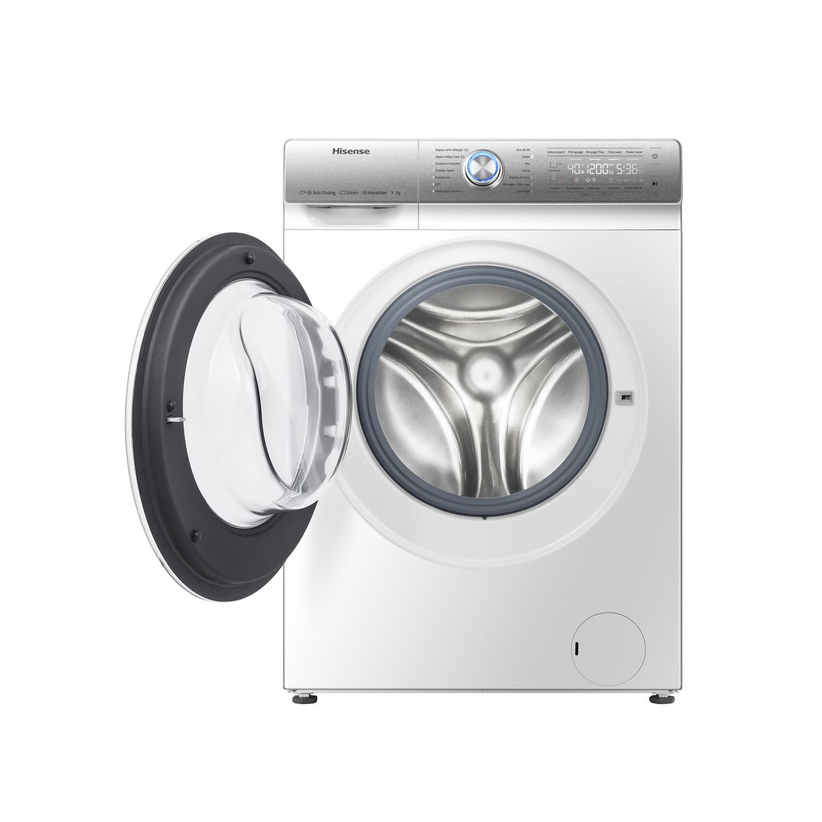 HISENSE Lave linge hublot Autodose WF9014QREVAJM, 9 kg, 1400 T/min