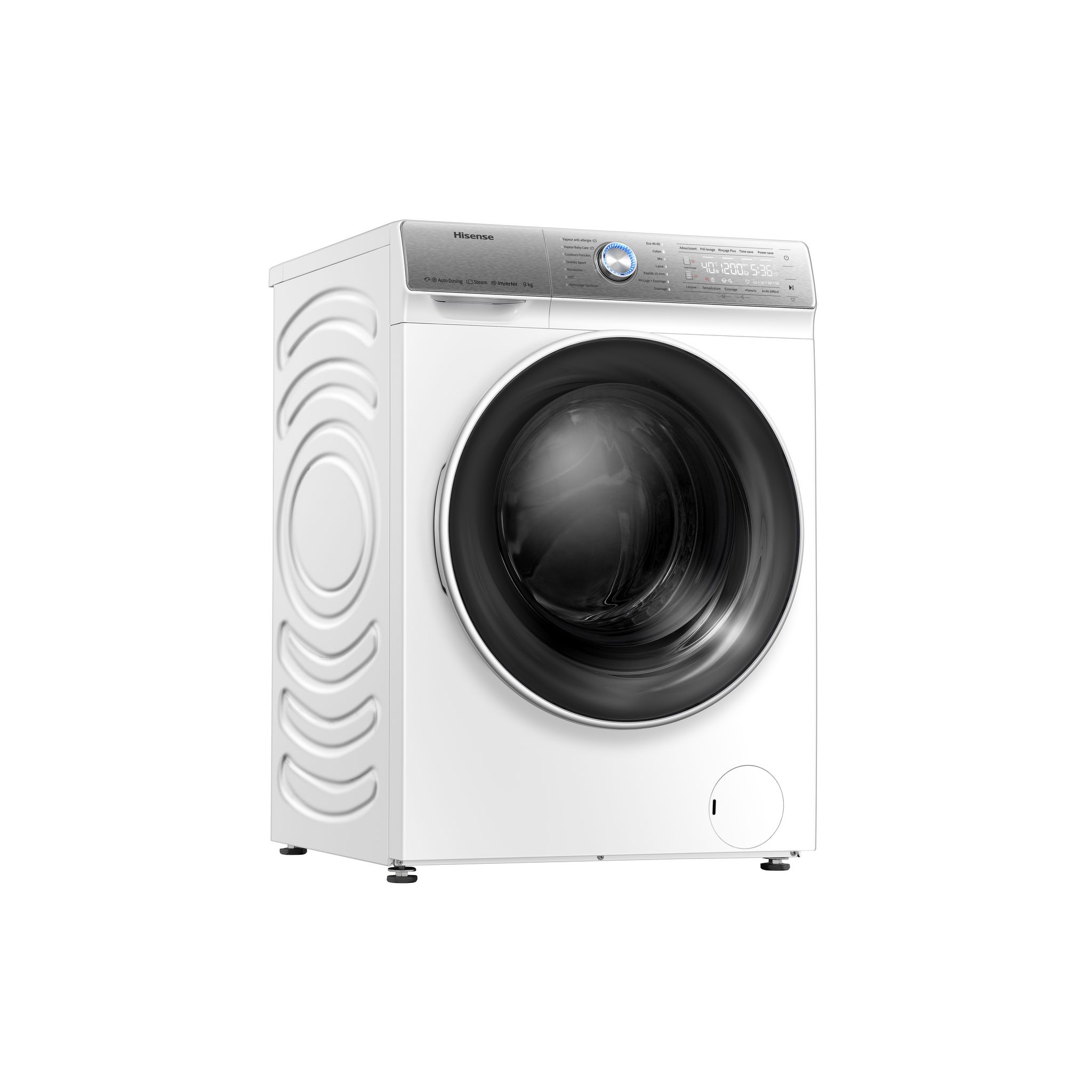Voir la diapositive 5 : HISENSE Lave linge hublot Autodose WF9014QREVAJM, 9 kg, 1400 T/min