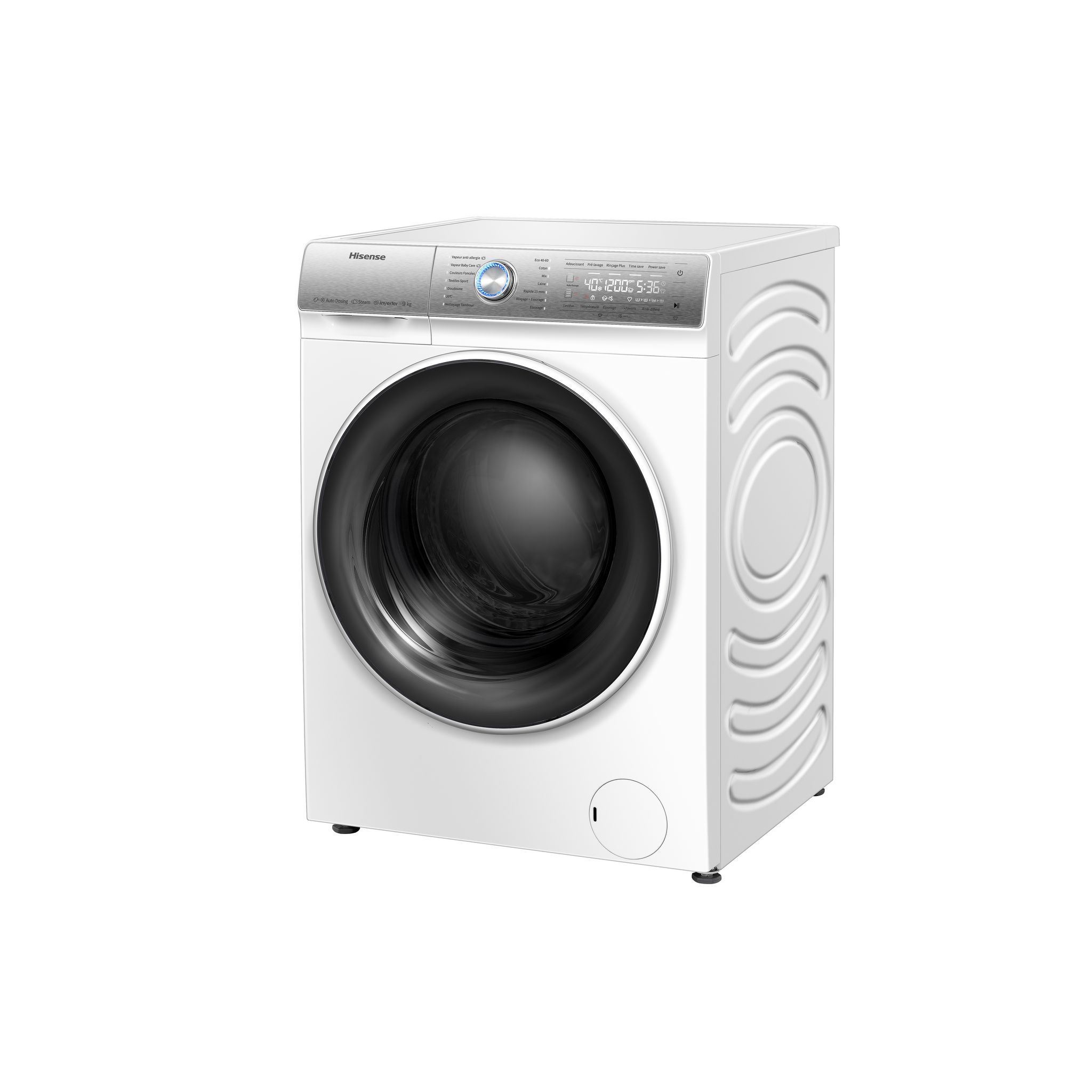Voir la diapositive 6 : HISENSE Lave linge hublot Autodose WF9014QREVAJM, 9 kg, 1400 T/min