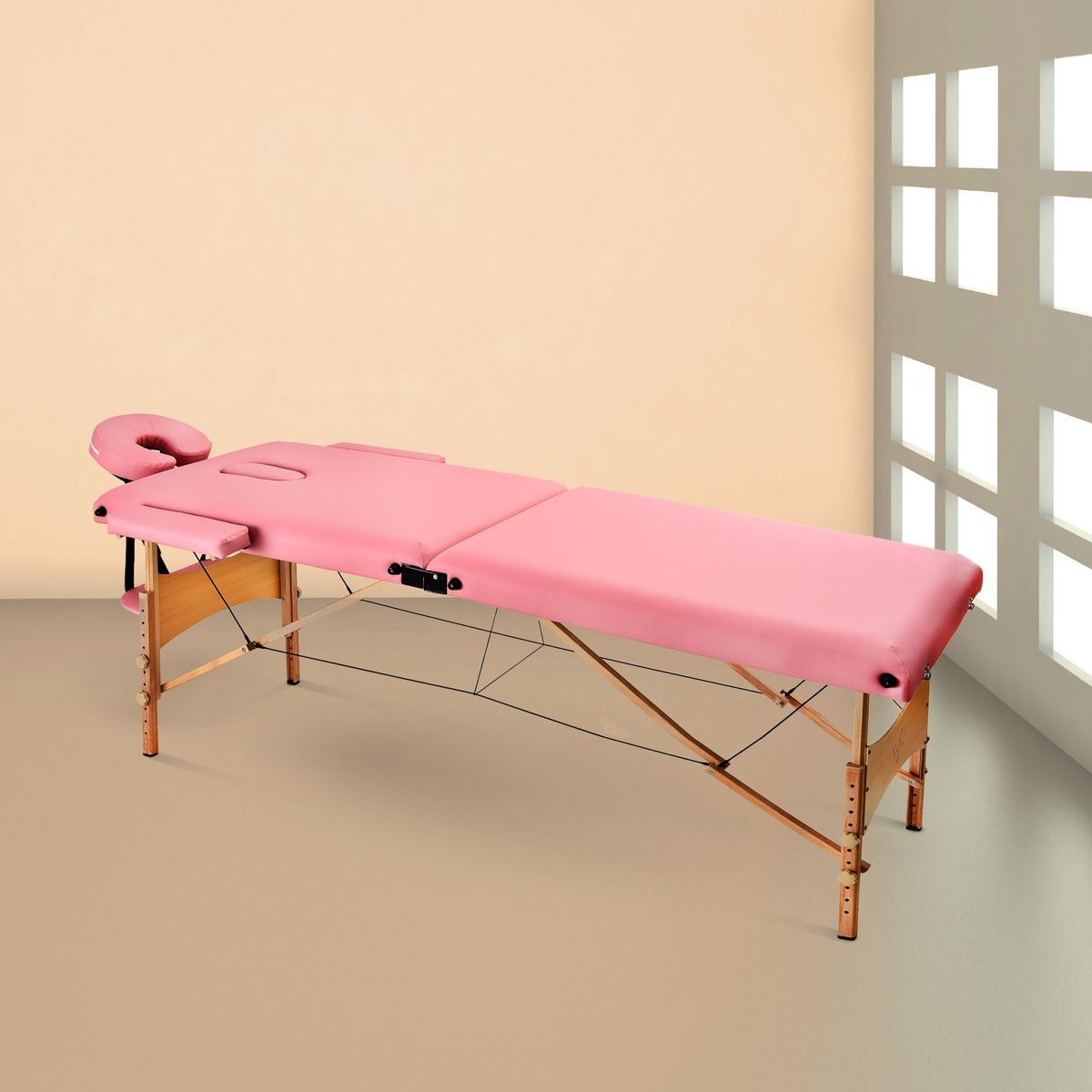 YOGHI Table de massage pliante TDM102 - Rose