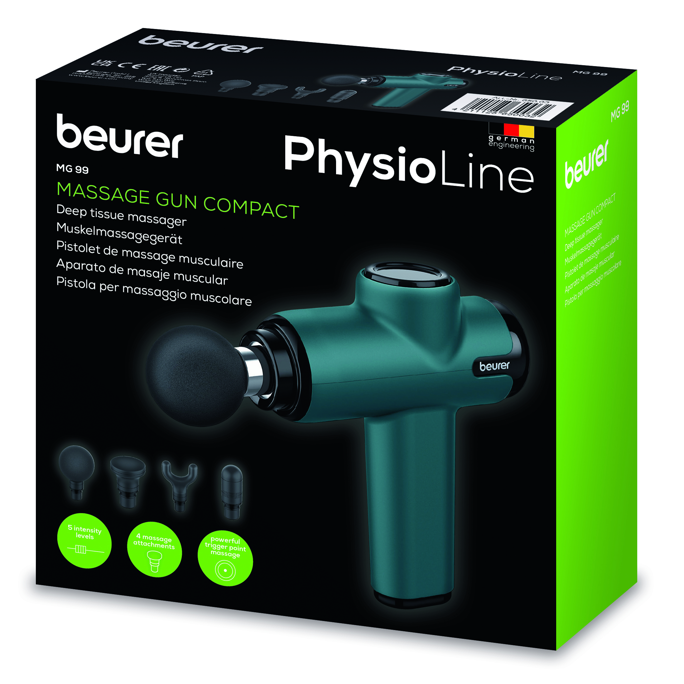 Voir la diapositive 7 : BEURER Pistolet de massage MG99 - Bleu