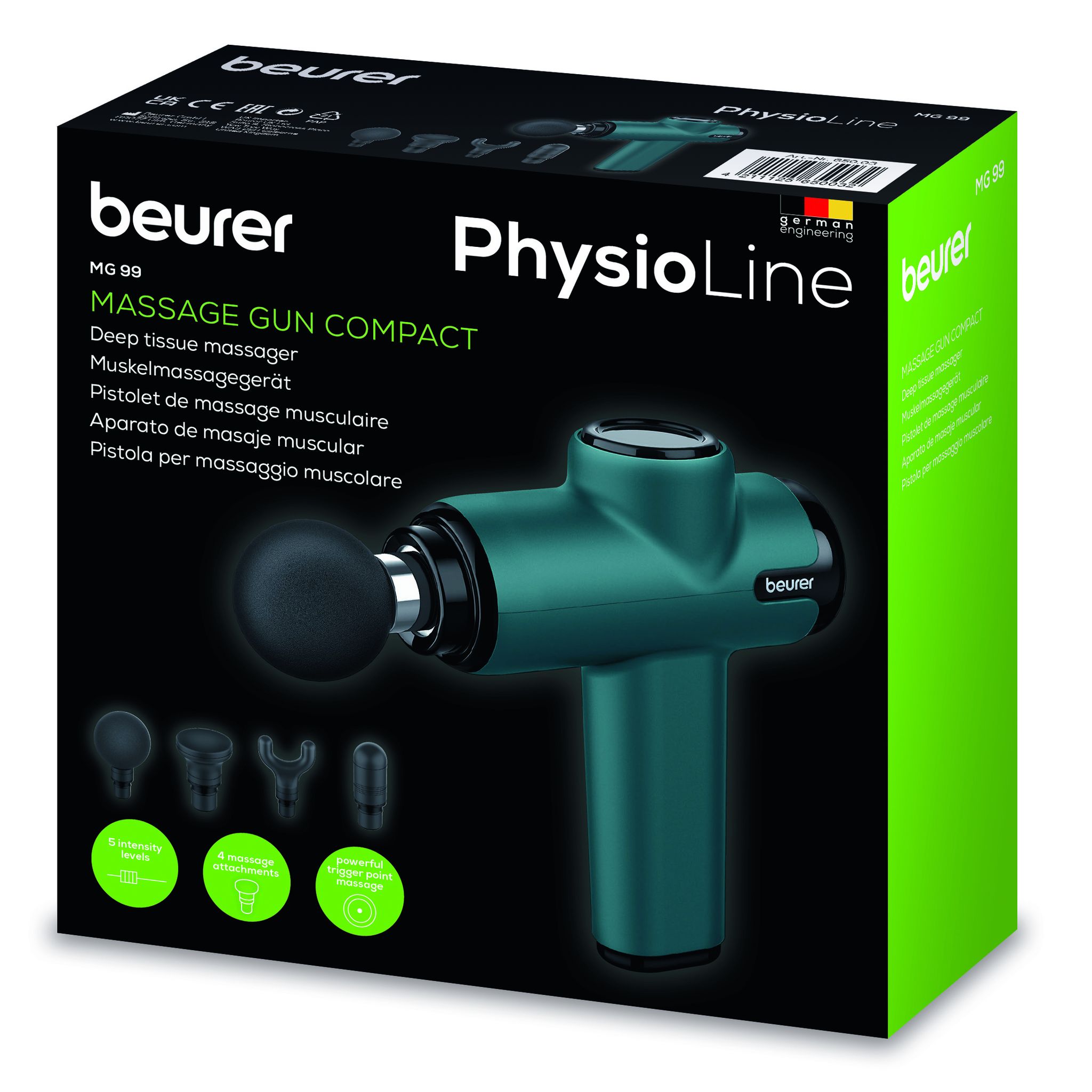 Voir la diapositive 7 : BEURER Pistolet de massage MG99 - Bleu