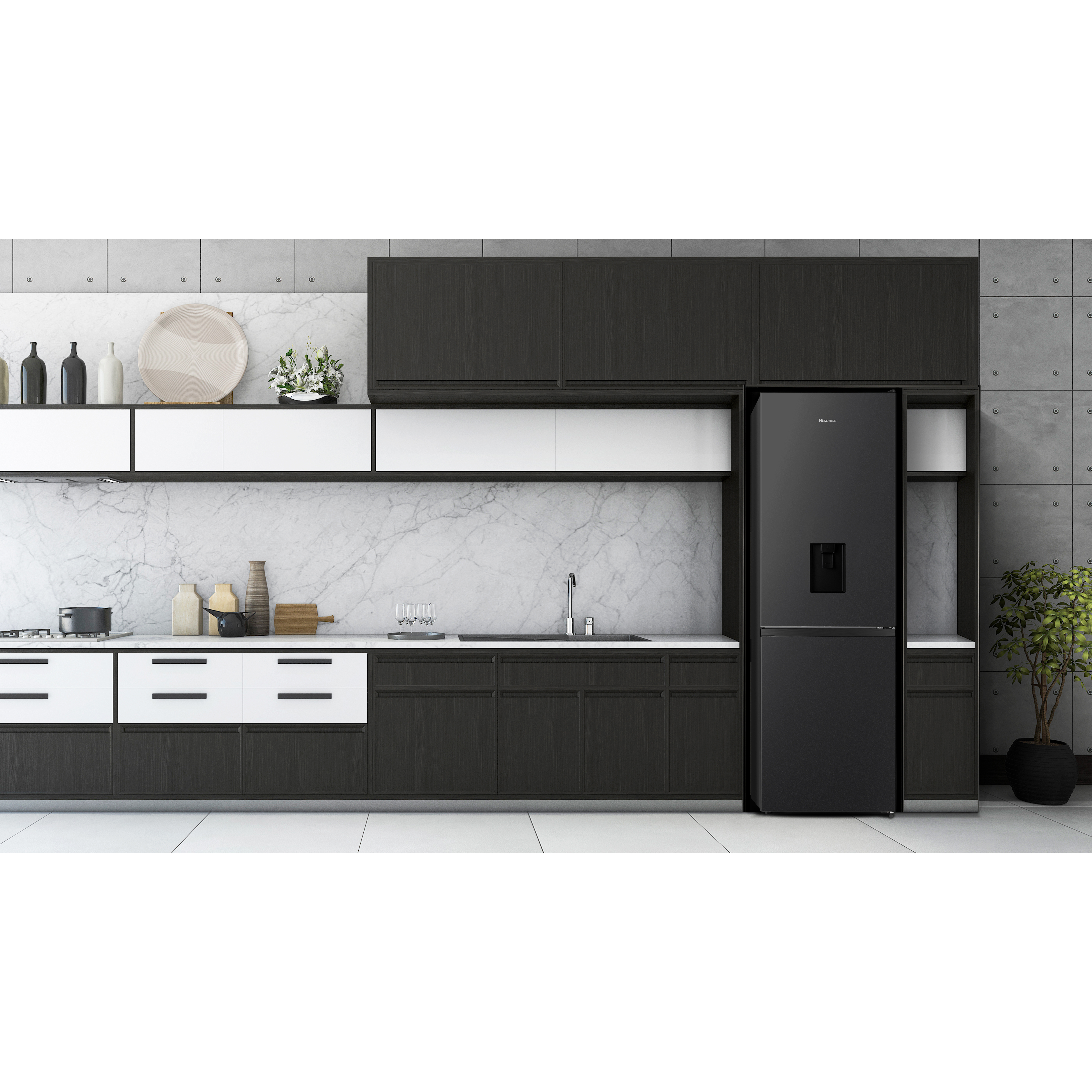 Voir la diapositive 6 : HISENSE Réfrigérateur combiné RB390N4WB1, 304 L, Froid ventilé, F