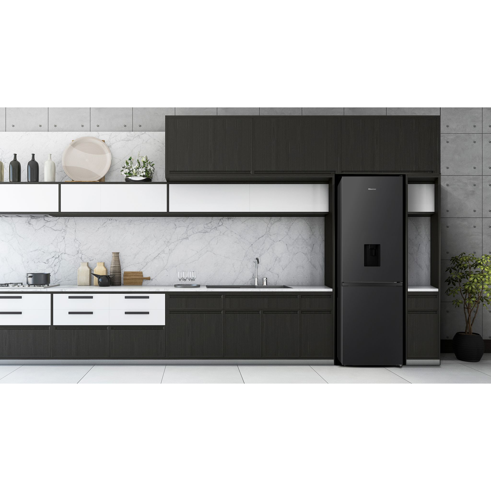 Voir la diapositive 6 : HISENSE Réfrigérateur combiné RB390N4WB1, 304 L, Froid ventilé, F