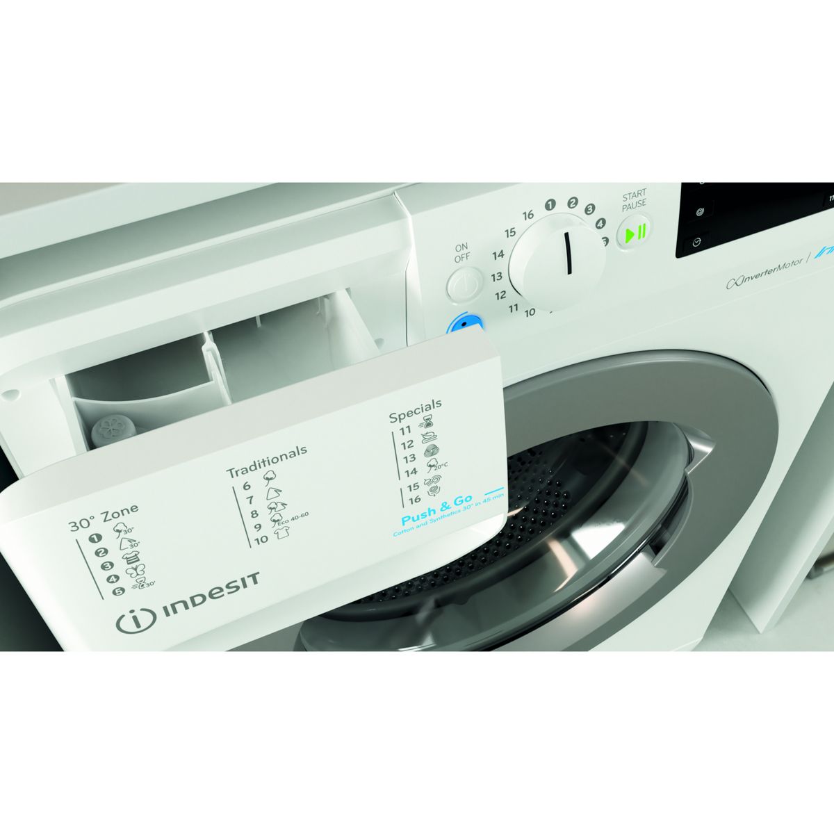 INDESIT Lave linge hublot à induction BWE101485XWSEUN, 10 kg, 1400 T/min