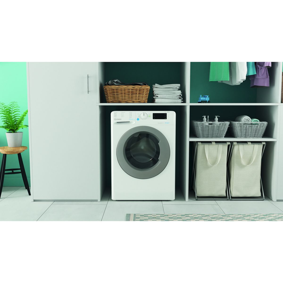 INDESIT Lave linge hublot à induction BWE101485XWSEUN, 10 kg, 1400 T/min