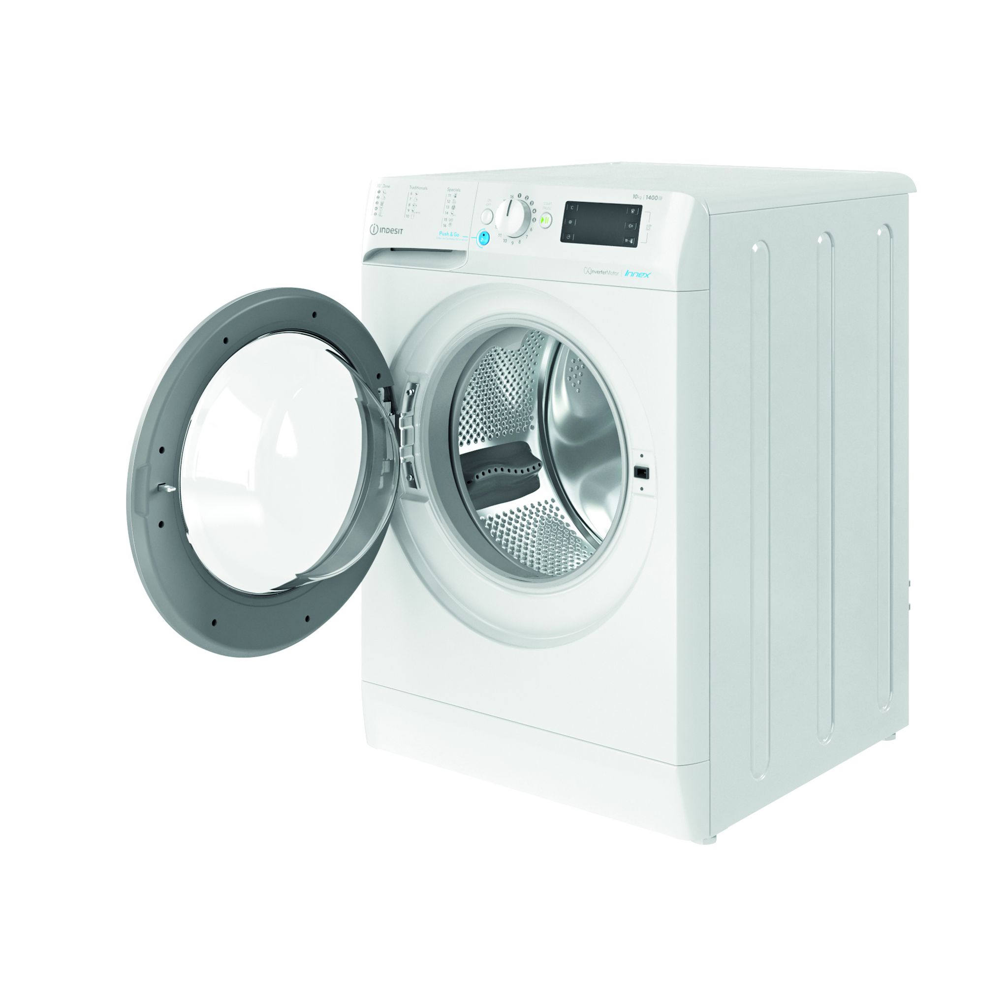 Voir la diapositive 9 : INDESIT Lave linge hublot à induction BWE101485XWSEUN, 10 kg, 1400 T/min