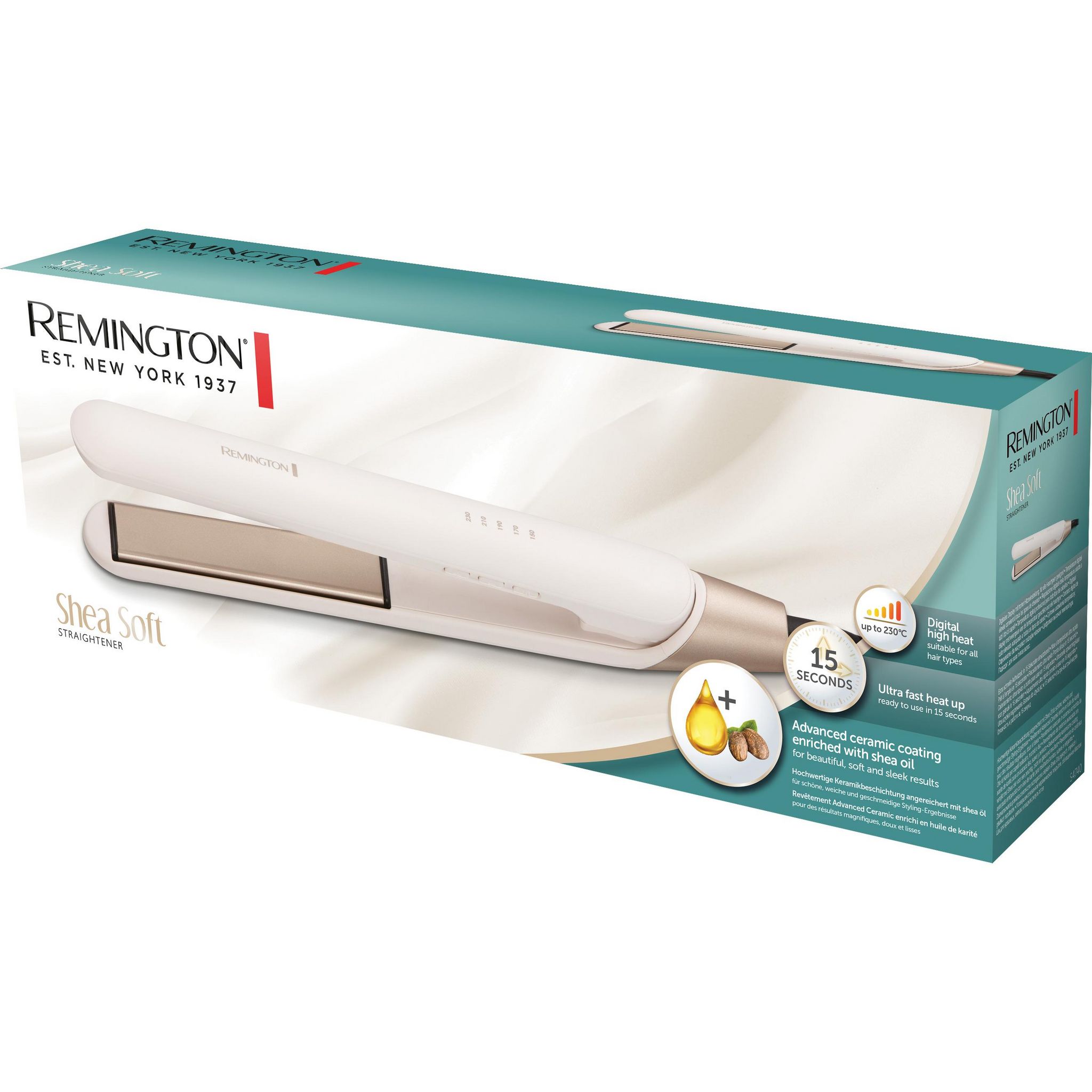 Voir la diapositive 2 : REMINGTON Lisseur céramique S4740 - Champagne