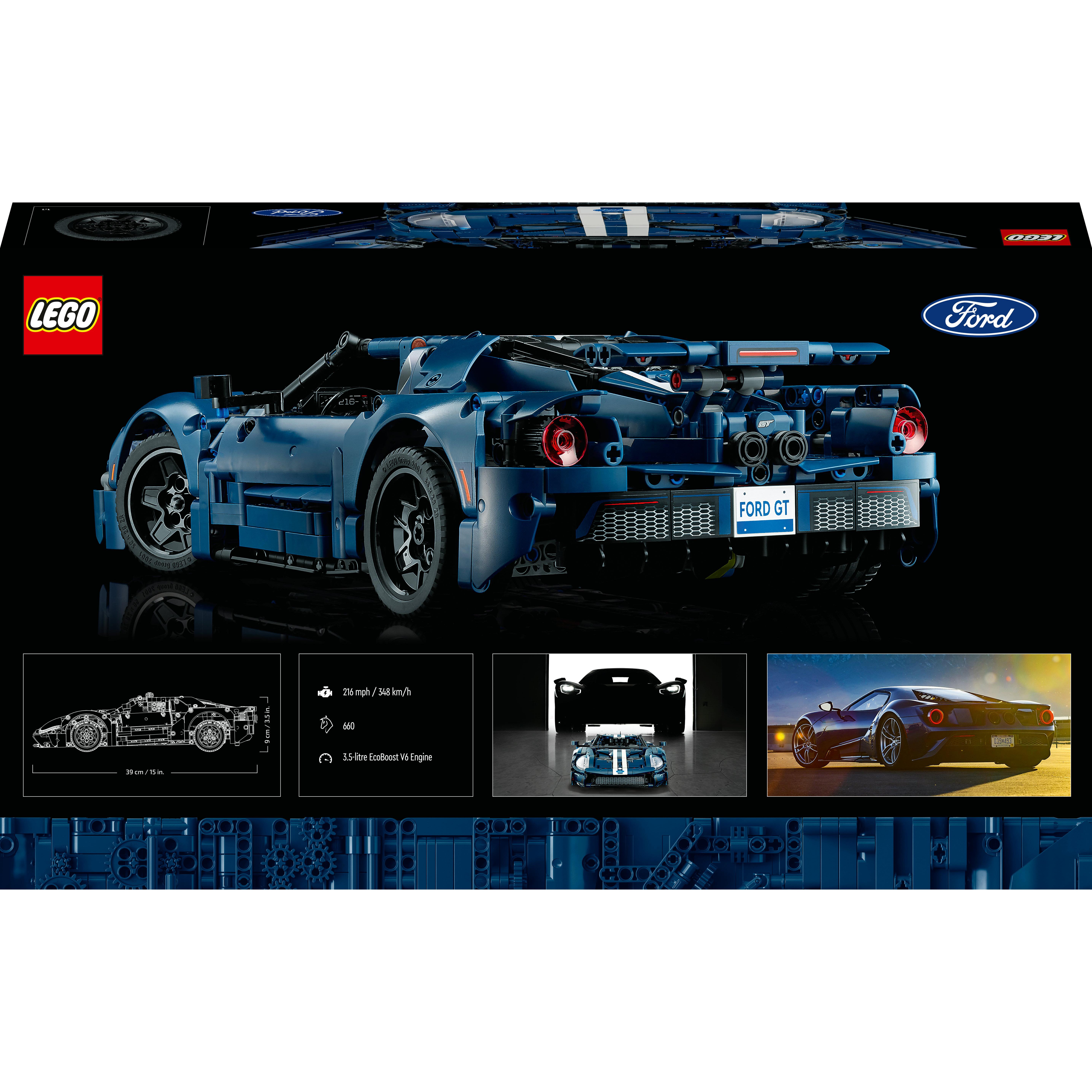 Voir la diapositive 8 : LEGO Technic 42154 Ford GT 2022, Maquette de Voiture pour Adultes, Échelle 1:12, Niveau Avancé