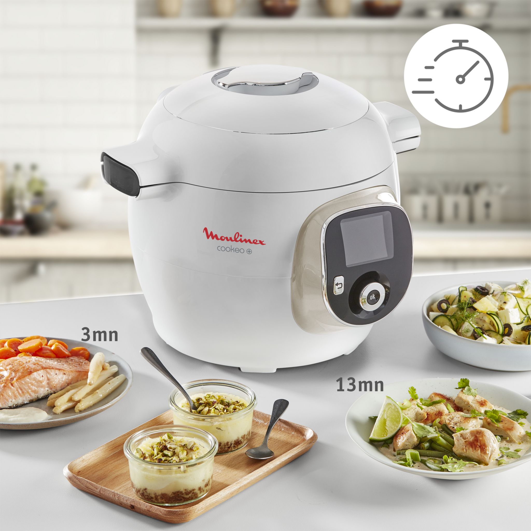 Voir la diapositive 3 : MOULINEX Multicuiseur intelligent COOKEO YY5167FB - Blanc