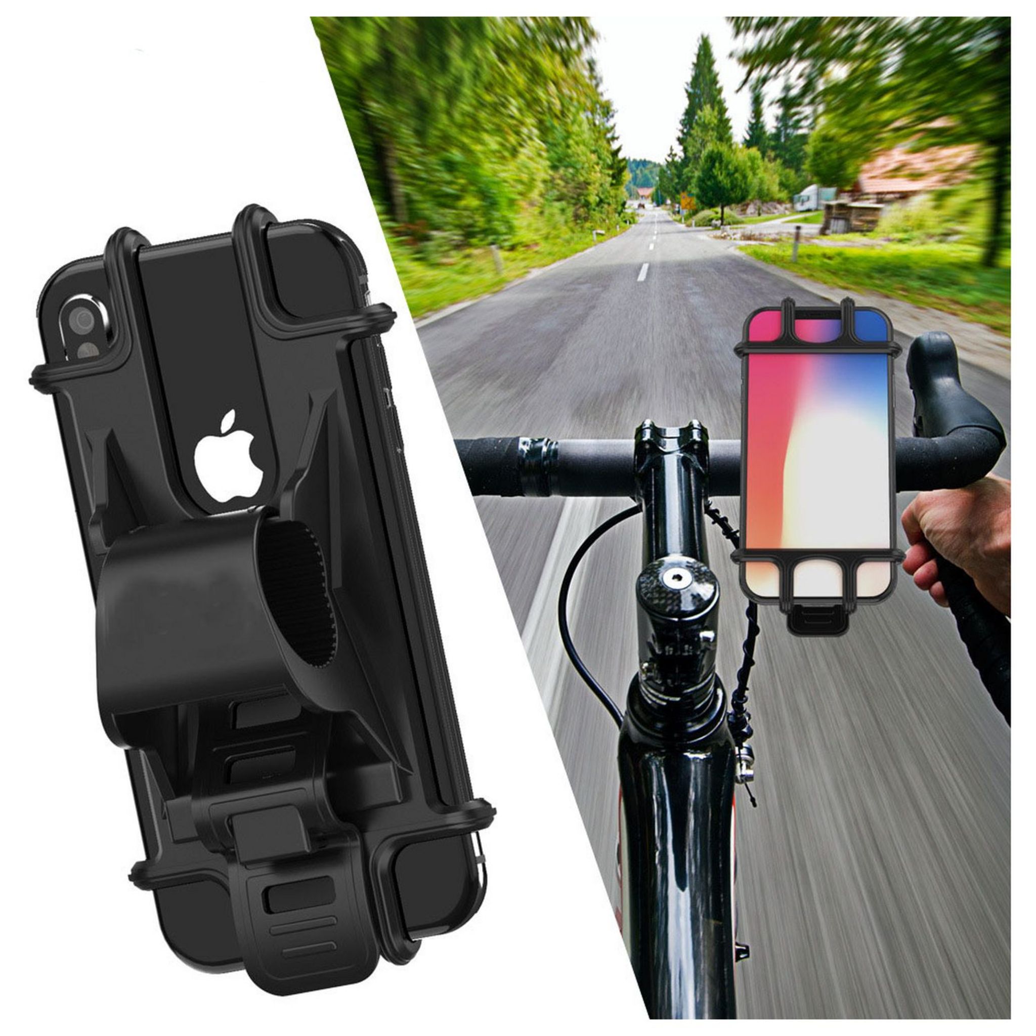 Voir la diapositive 3 : QILIVE Support de téléphone pour vélo - Noir