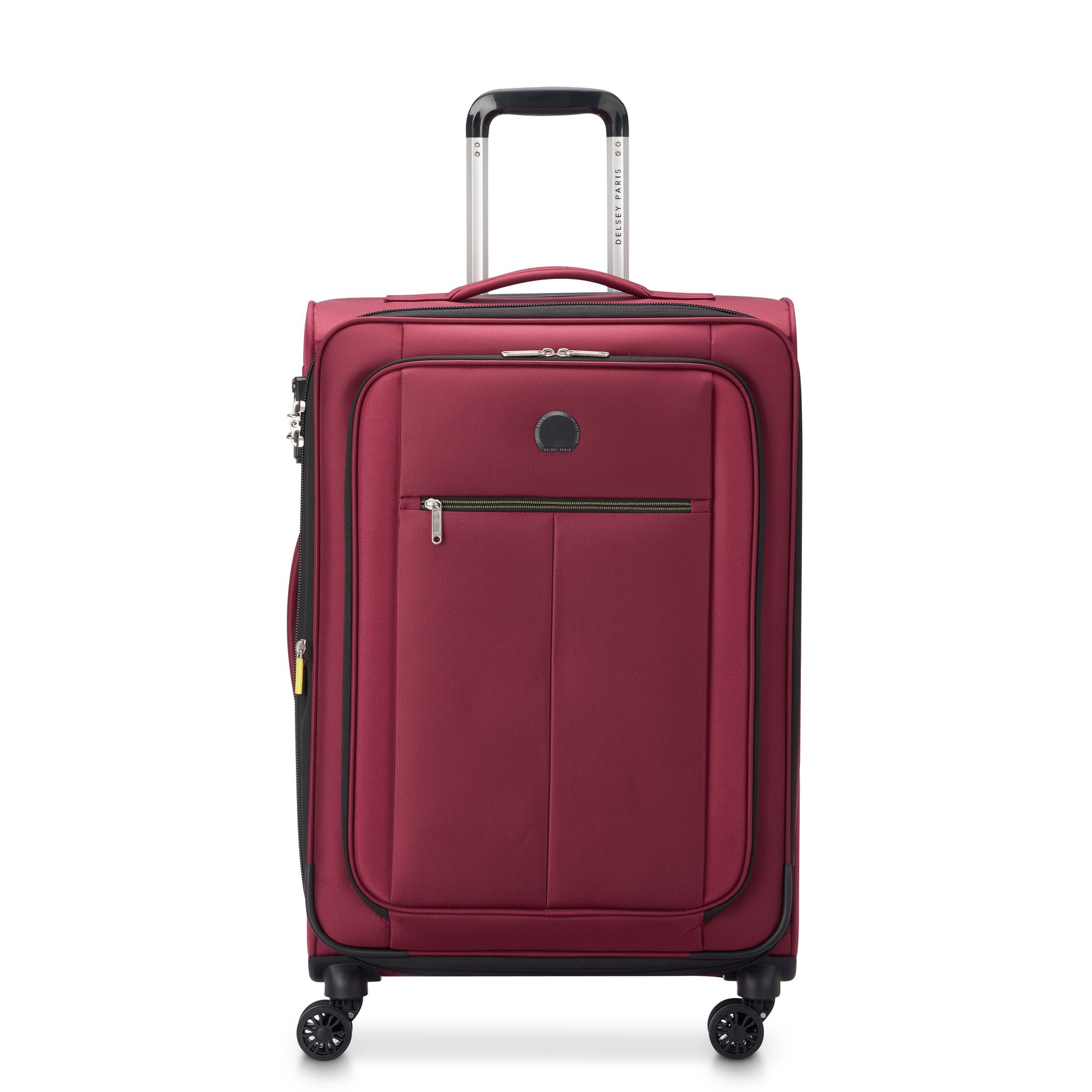 DELSEY Grande Valise à roulettes rigide Ext Bordeaux Polyester recyclé ...