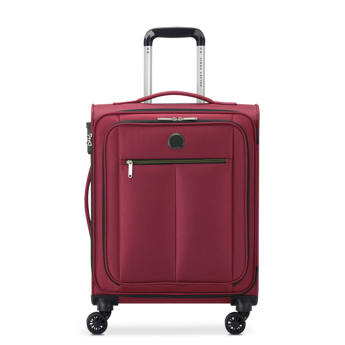 DELSEY Valise Cabine à roulettes rigide Slim Bordeaux  Polyester recyclé 55 x 40 x 20 cm PIN UP 6