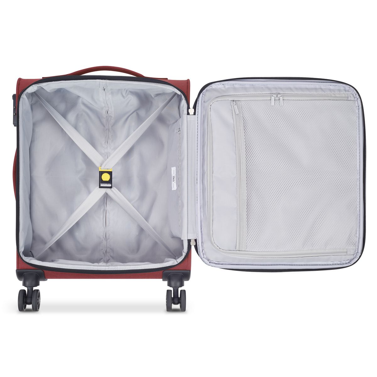 DELSEY Valise Cabine à roulettes rigide Slim Bordeaux  Polyester recyclé 55 x 40 x 20 cm PIN UP 6