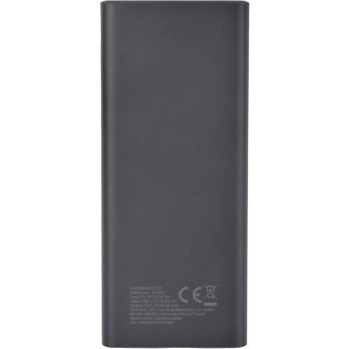 QILIVE Batterie de secours 5000mAh - Noir