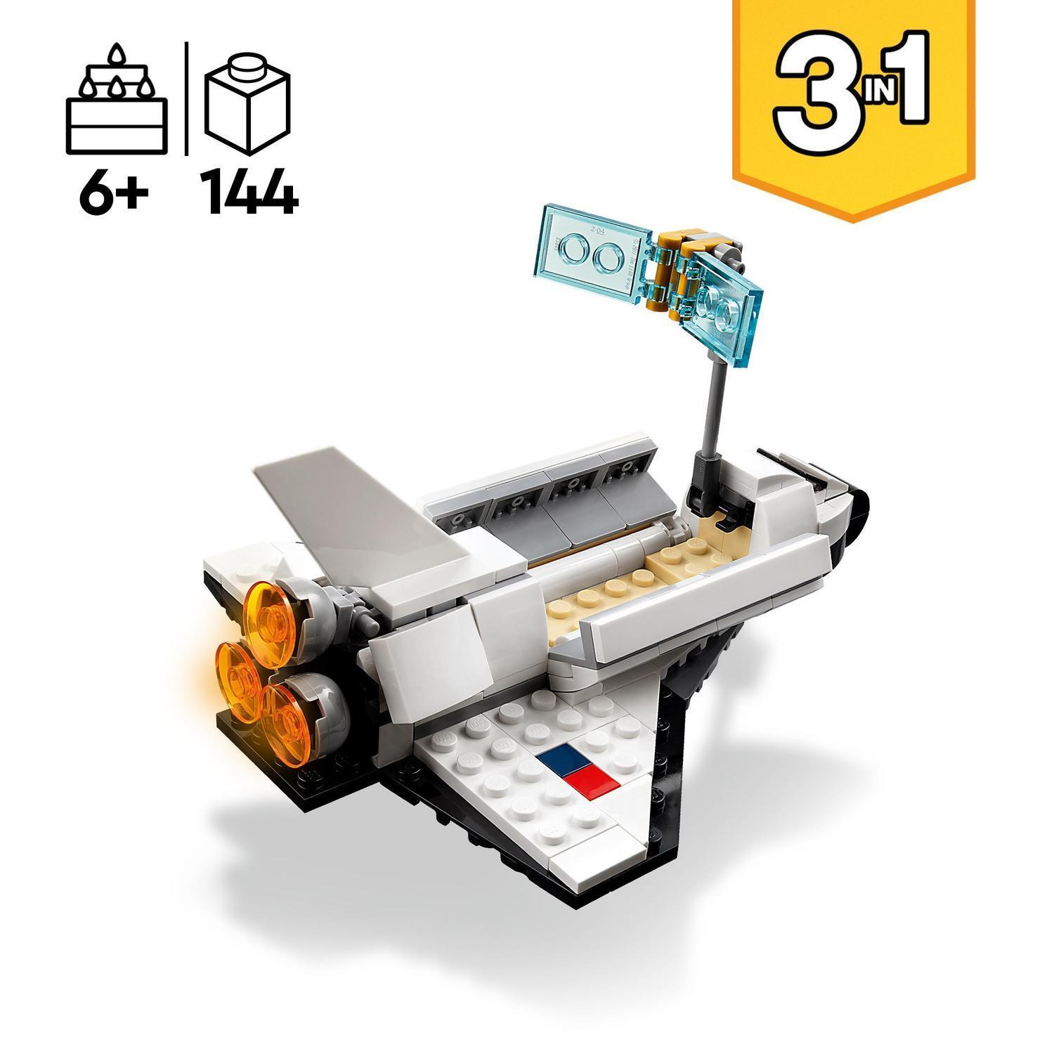 Voir la diapositive 3 : LEGO Creator 3-en-1 31134 La Navette Spatiale, Jouet Figurine Astronaute avec Vaisseau, Enfants 6 Ans
