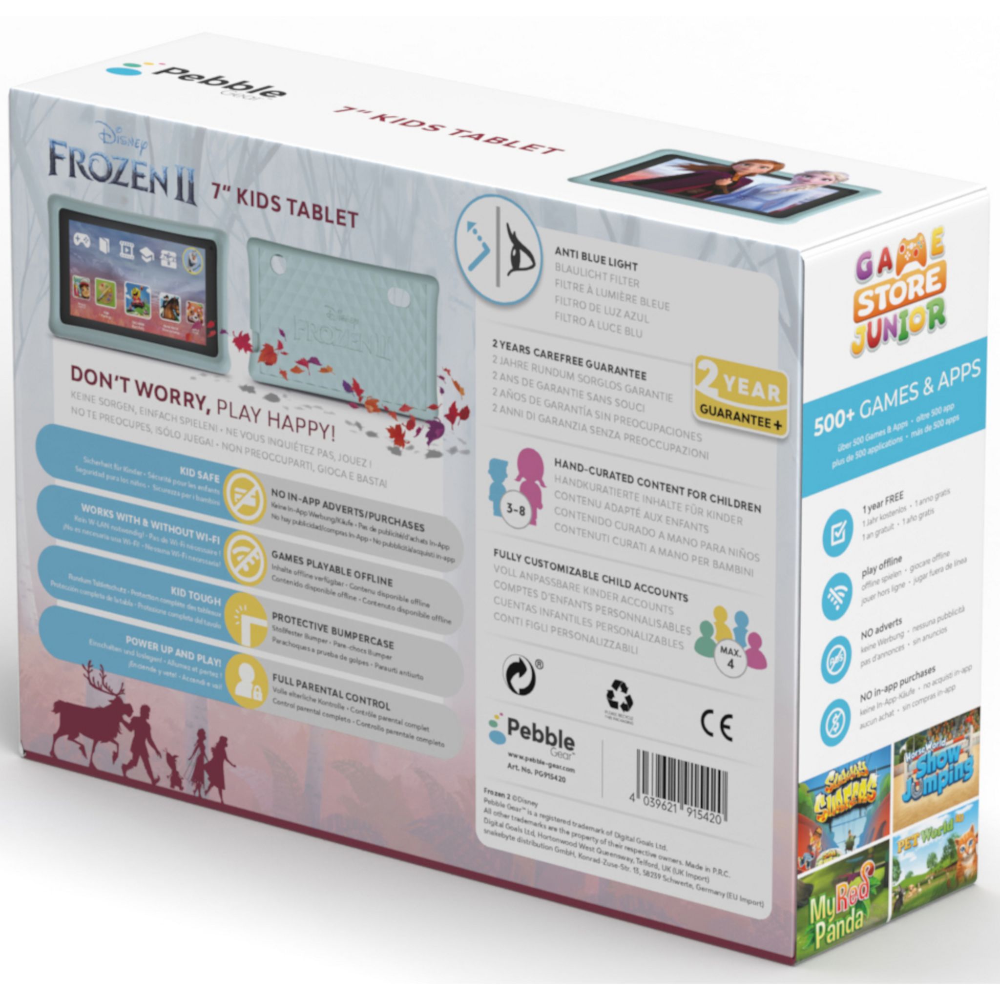 Voir la diapositive 2 : PEBBLE Tablette tactile Disney La Reine des Neiges