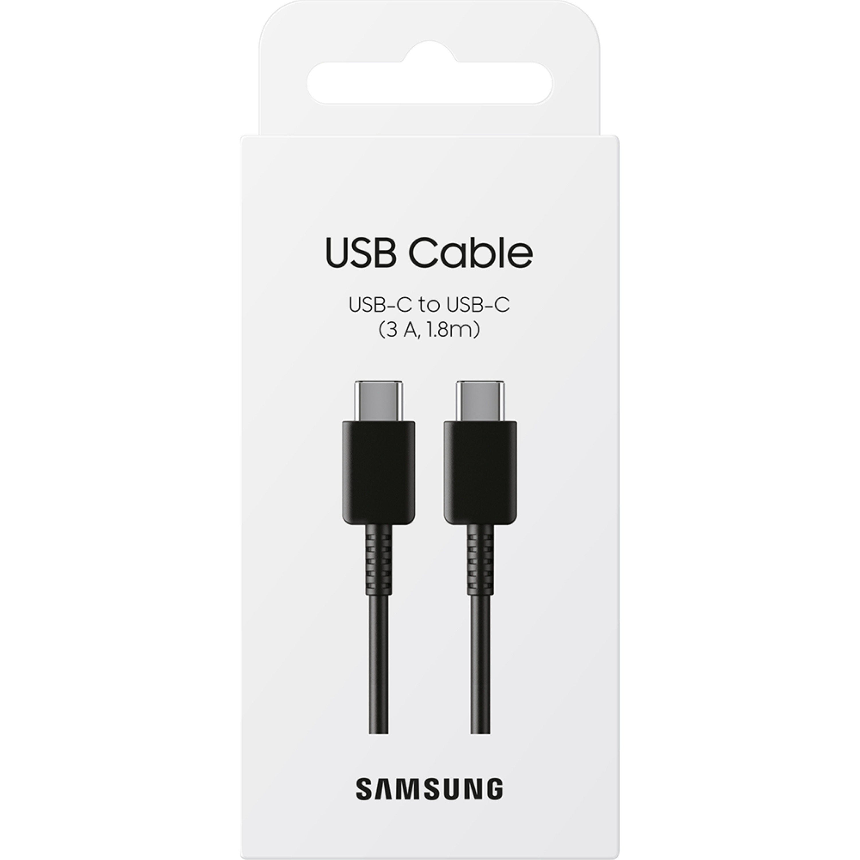 Voir la diapositive 3 : SAMSUNG Câble USB C/USB C - Noir