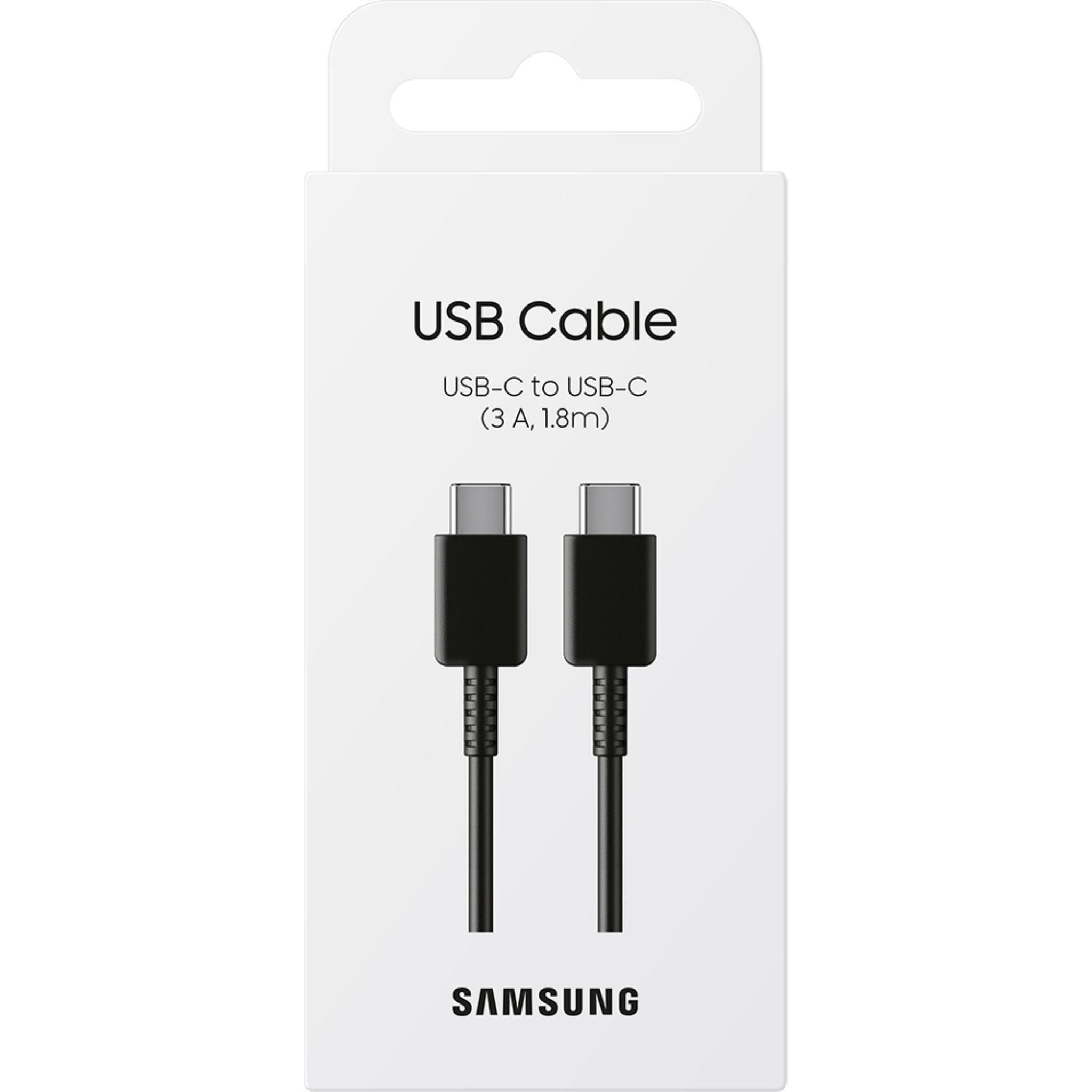 Voir la diapositive 3 : SAMSUNG Câble USB C/USB C - Noir